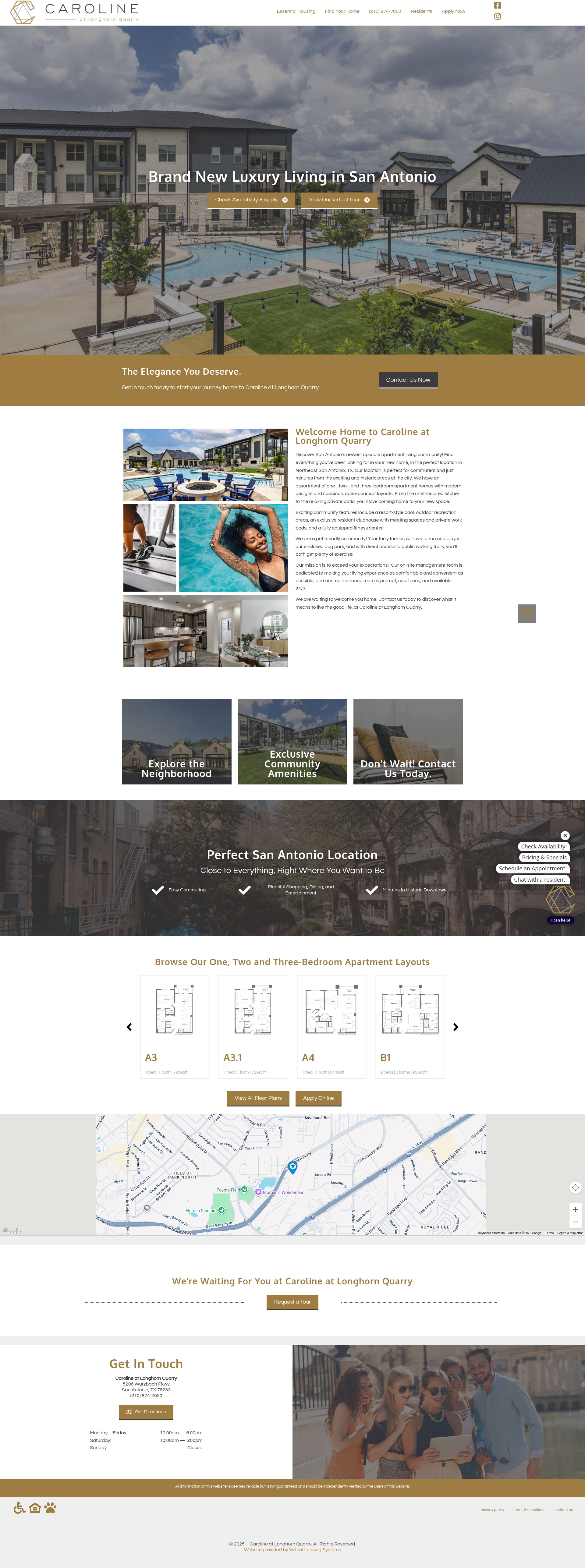 Screenshot of www.carolineatlonghornquarry.com