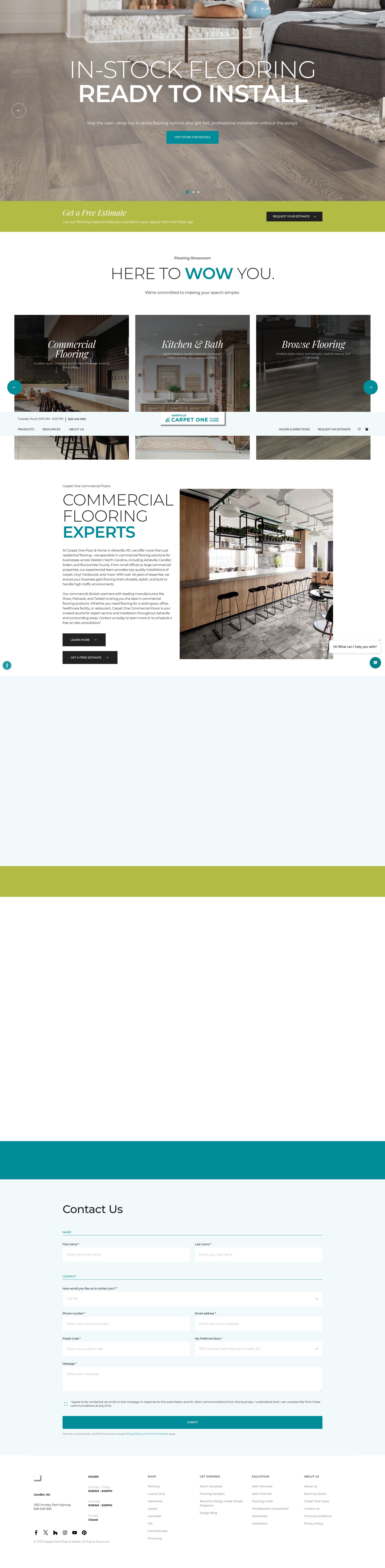 Screenshot of www.carpetoneasheville.com