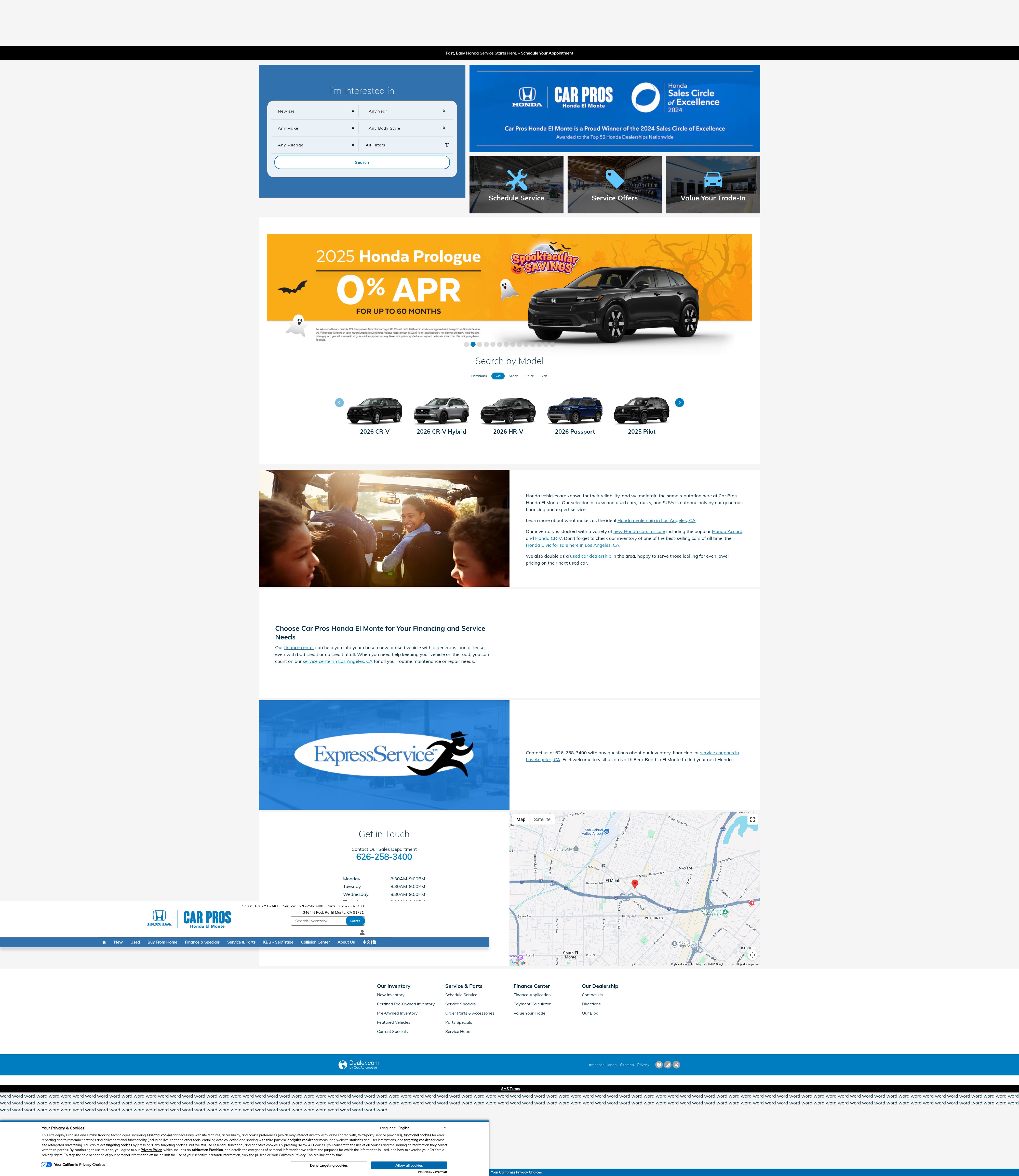 Screenshot of www.carproshonda.com