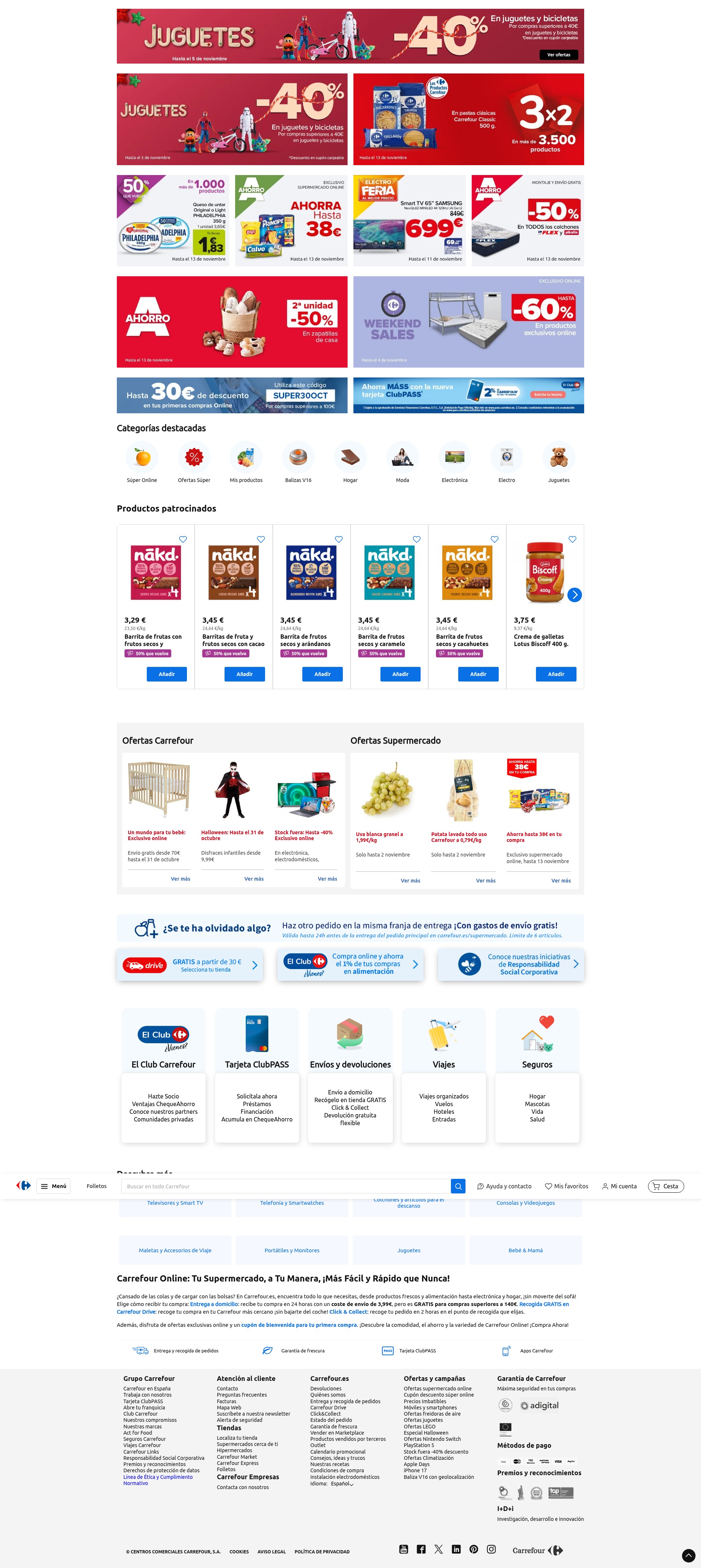 Screenshot of www.carrefour.es