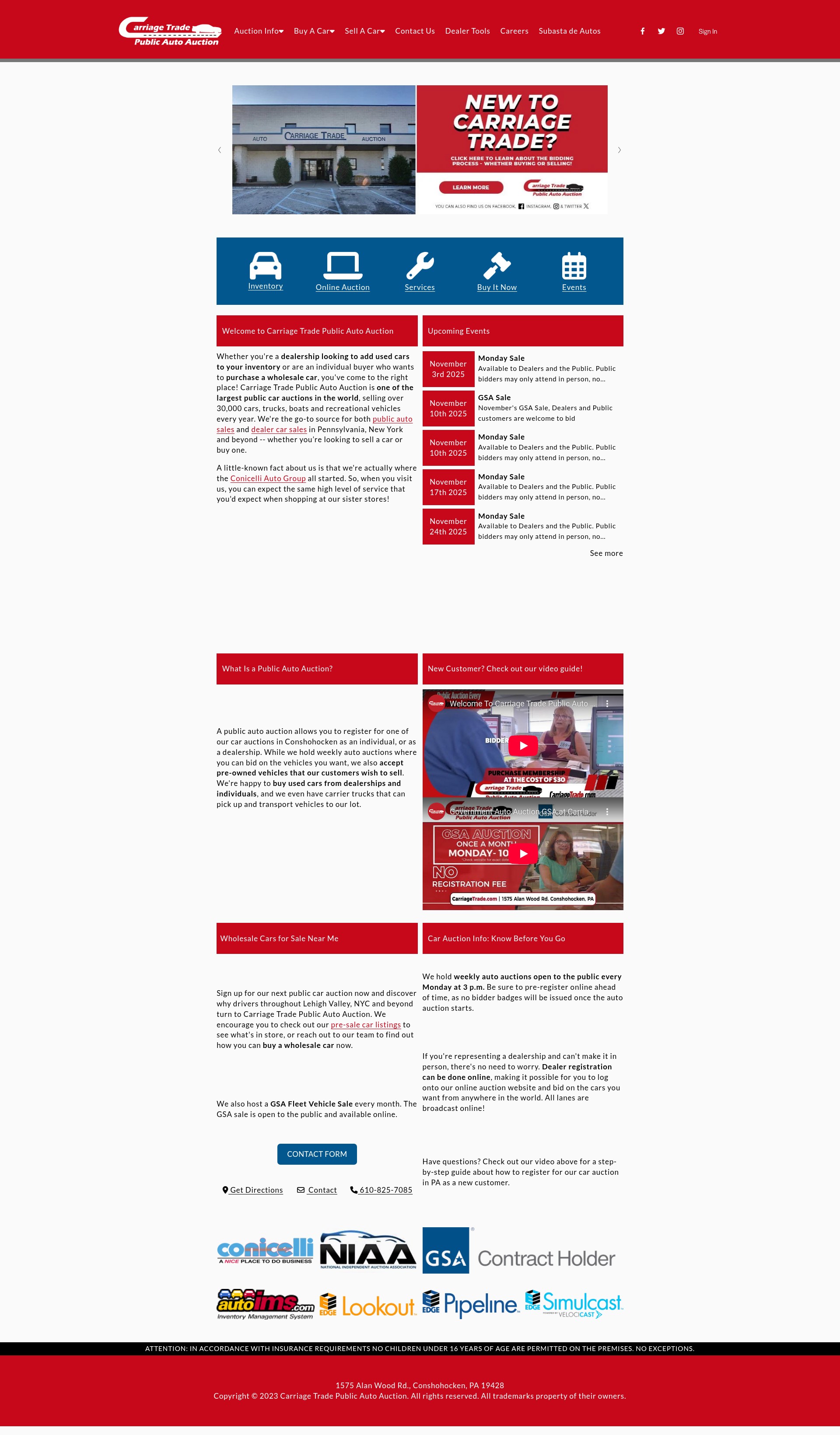 Screenshot of www.carriagetrade.com