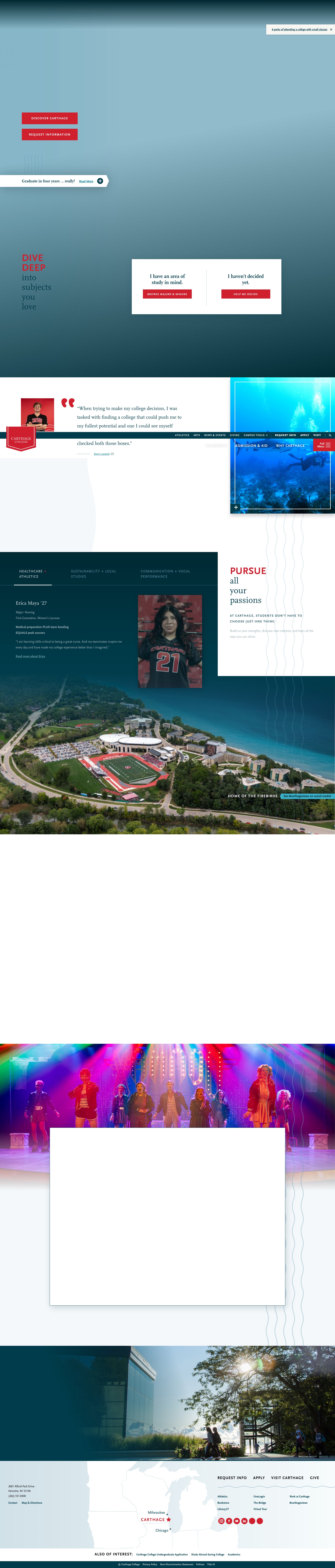 Screenshot of www.carthage.edu