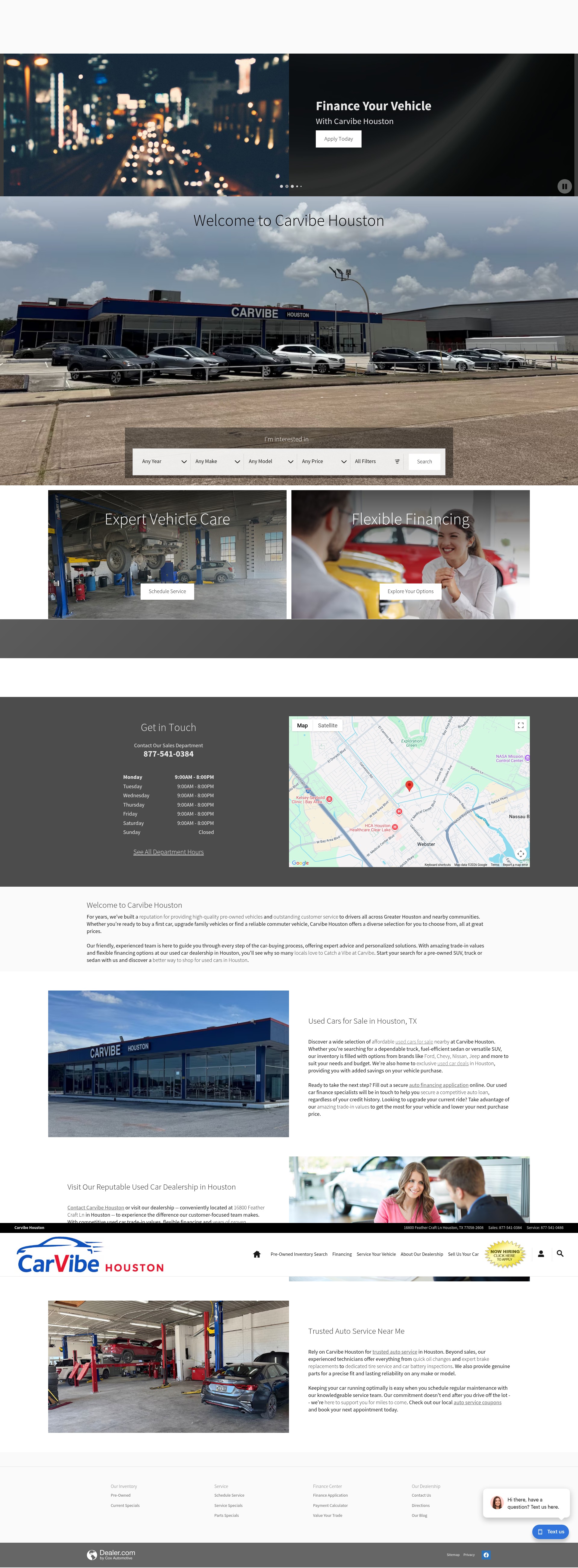 Screenshot of www.carvibehouston.com