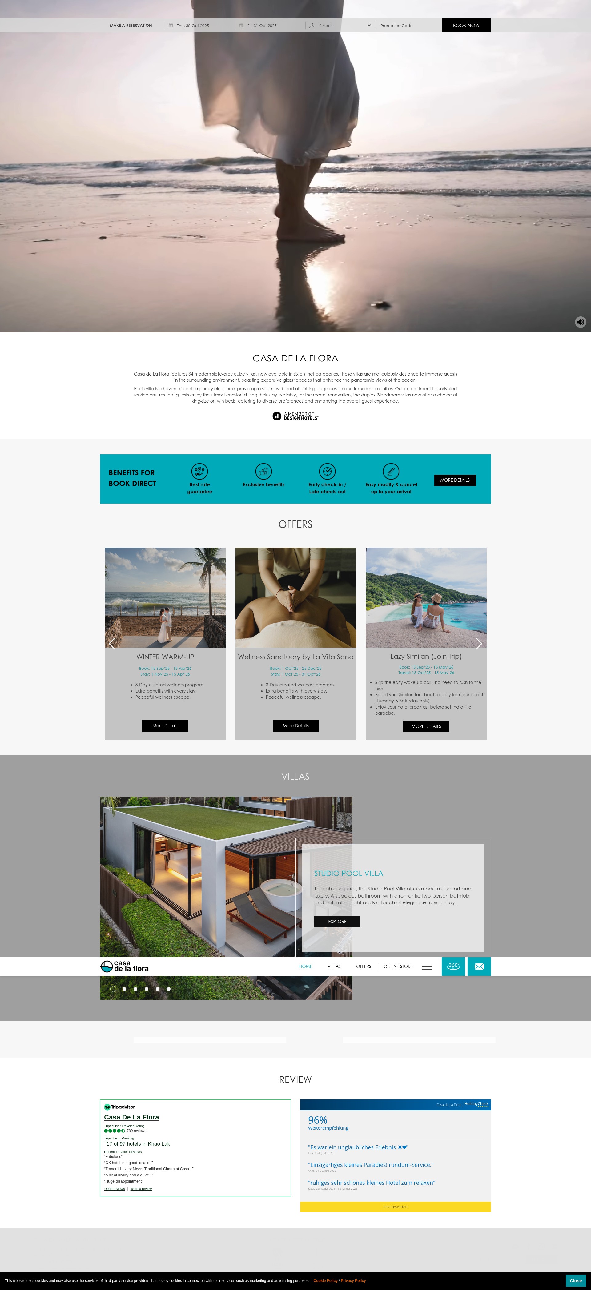 Screenshot of www.casadelaflora.com