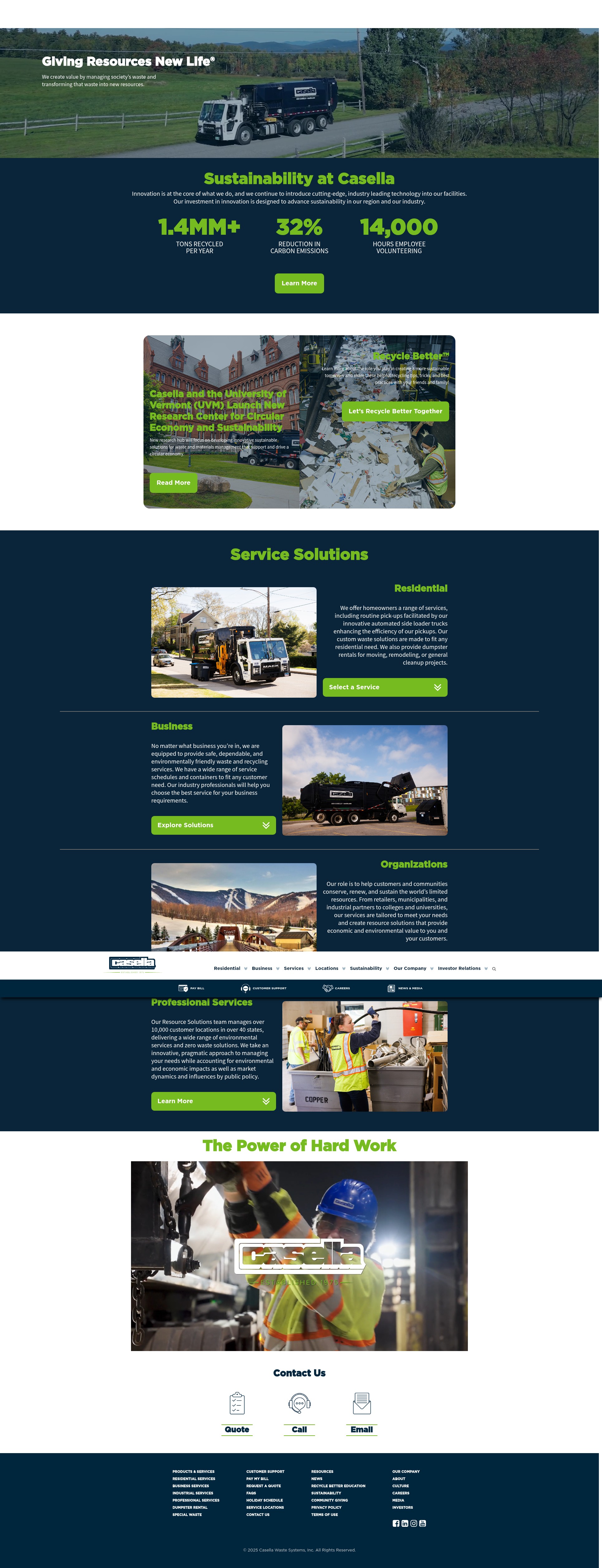 Screenshot of www.casella.com