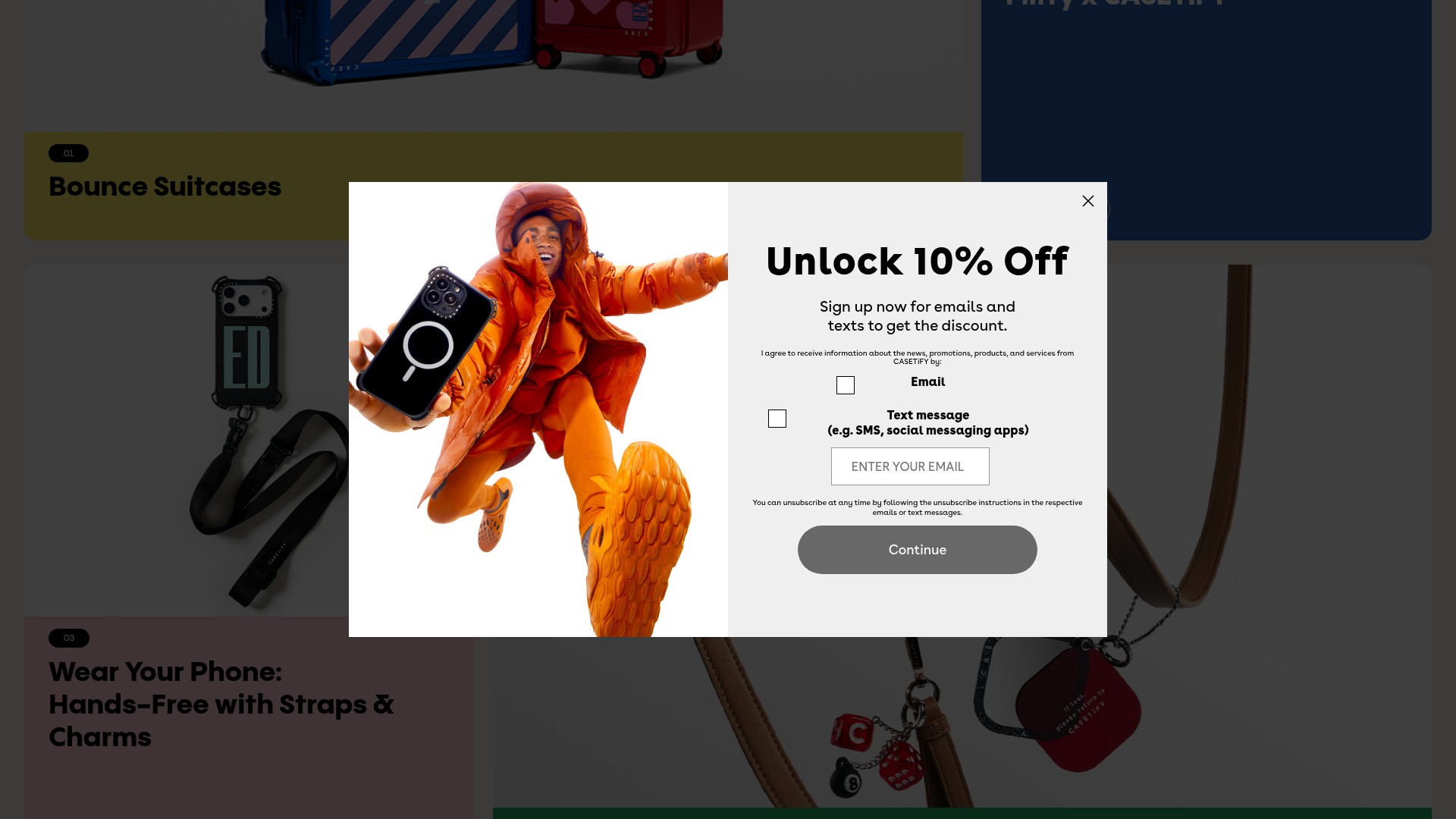 Screenshot of www.casetify.com
