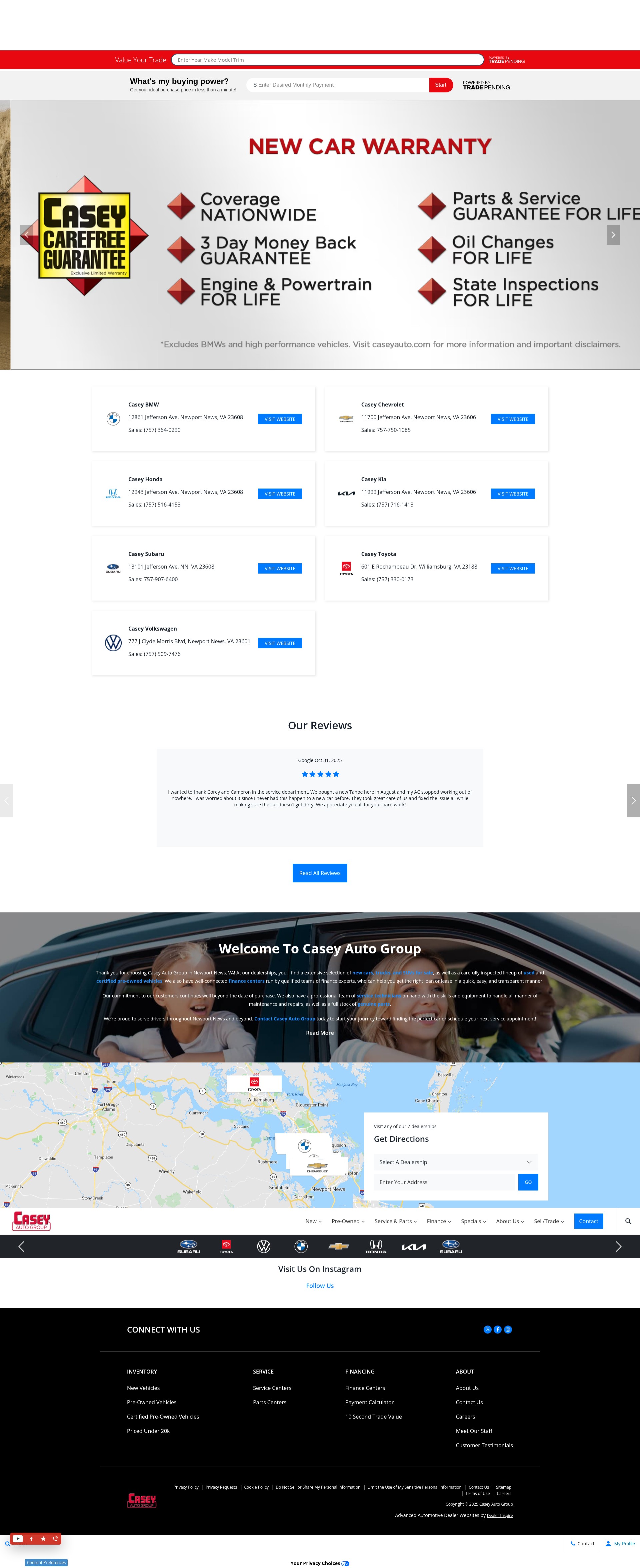 Screenshot of www.caseyauto.com