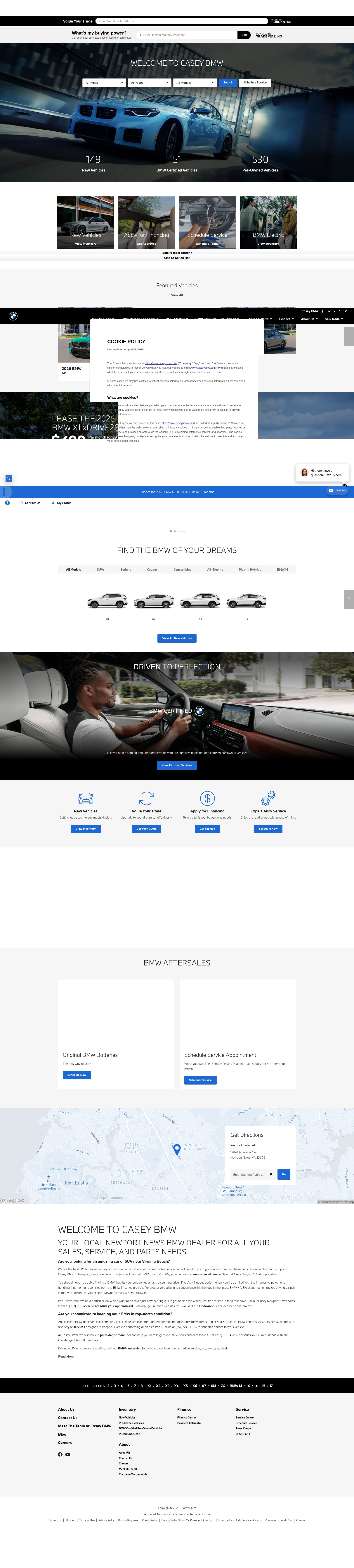 Screenshot of www.caseybmw.com
