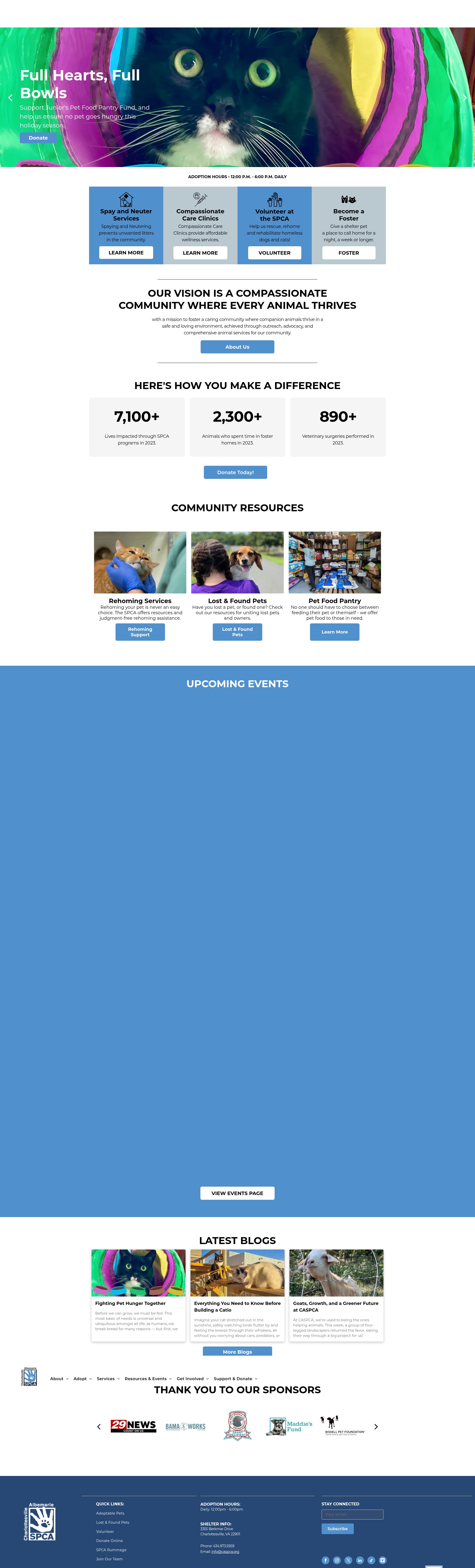 Screenshot of www.caspca.org
