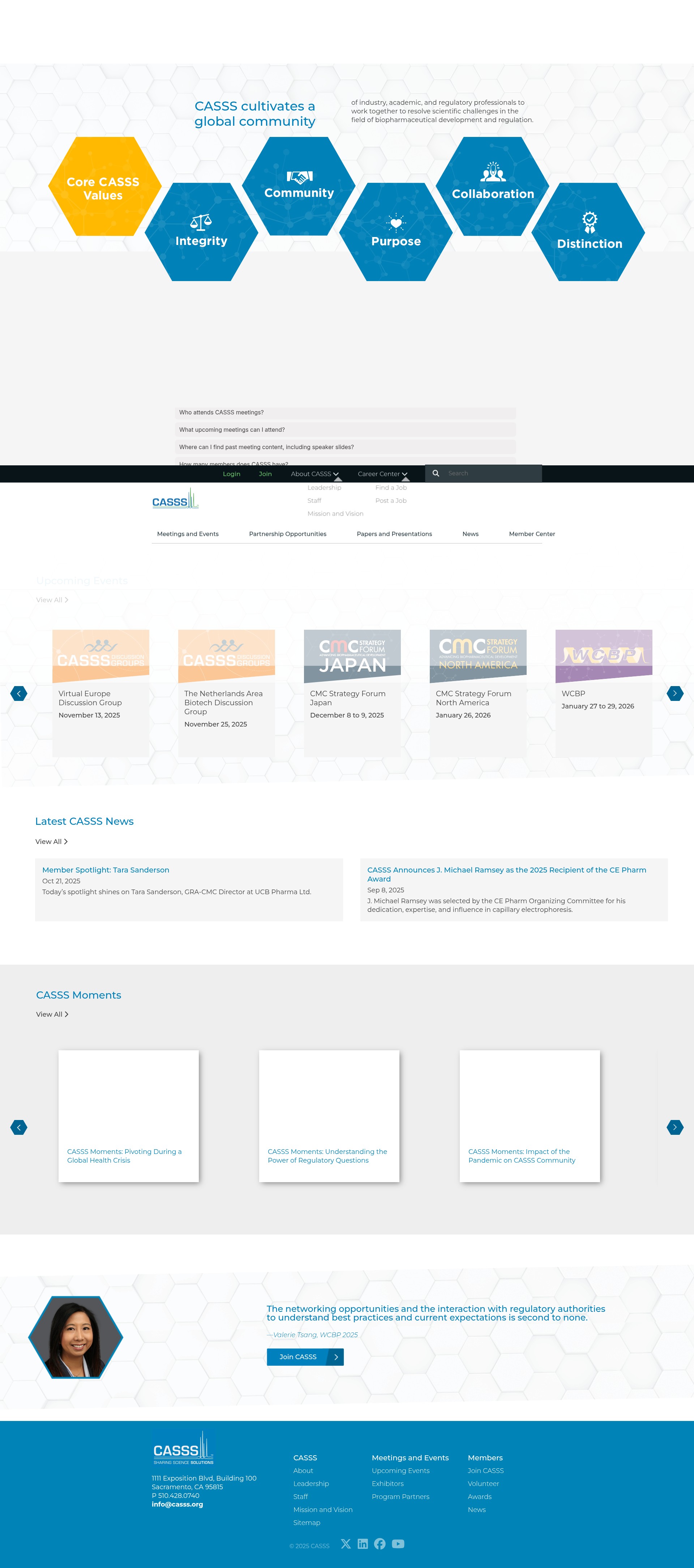 Screenshot of www.casss.org