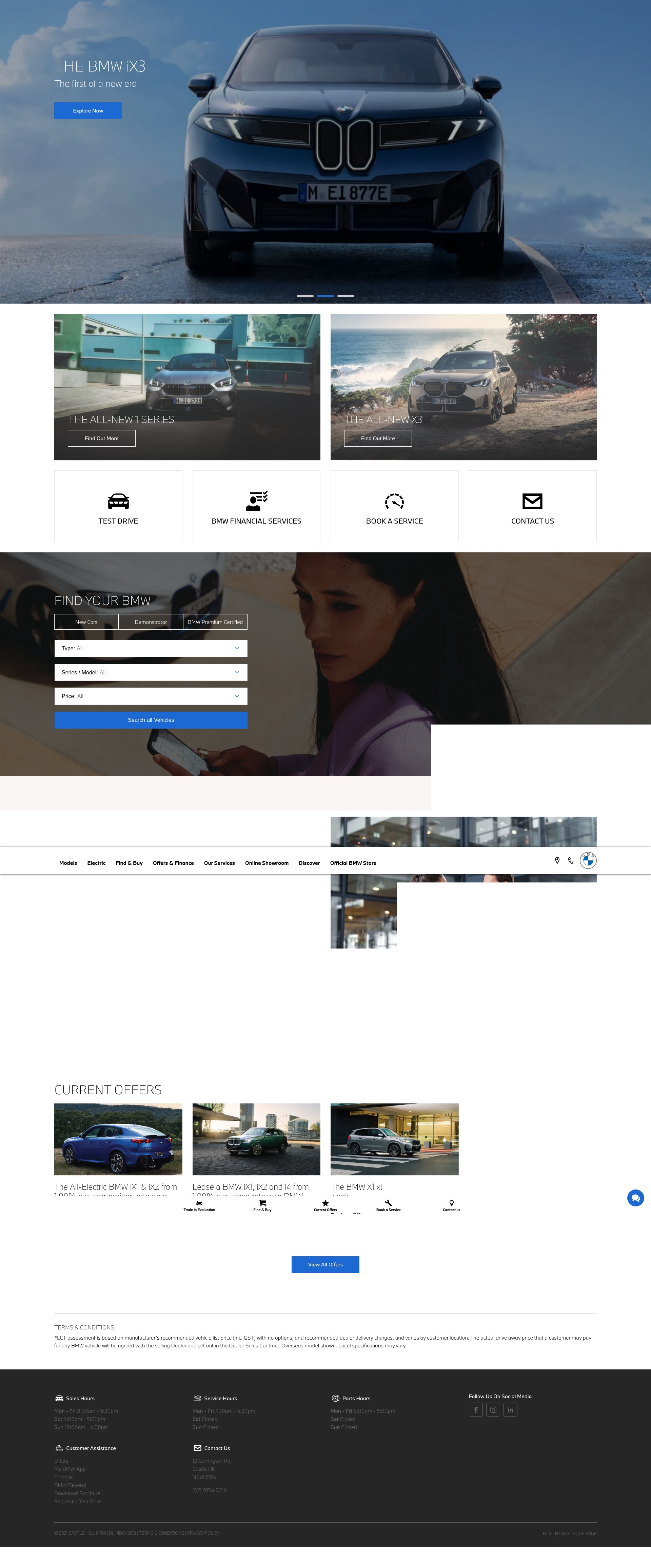 Screenshot of www.castlehillbmw.com.au