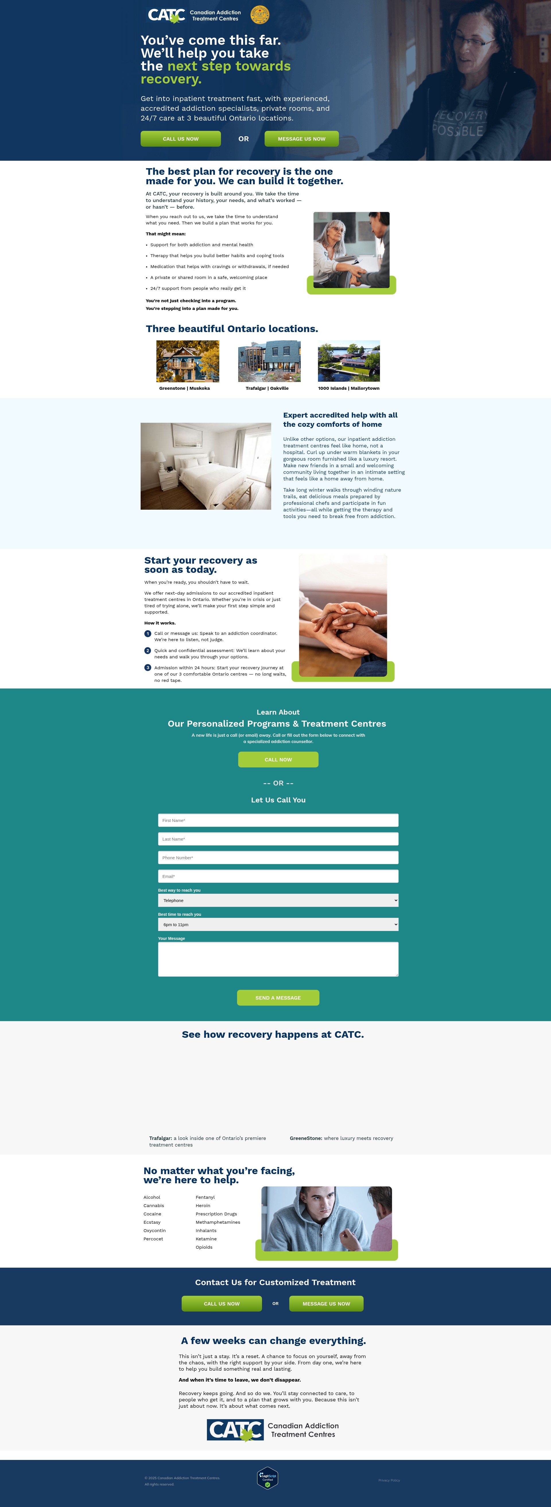 Screenshot of www.catcrecovery.ca