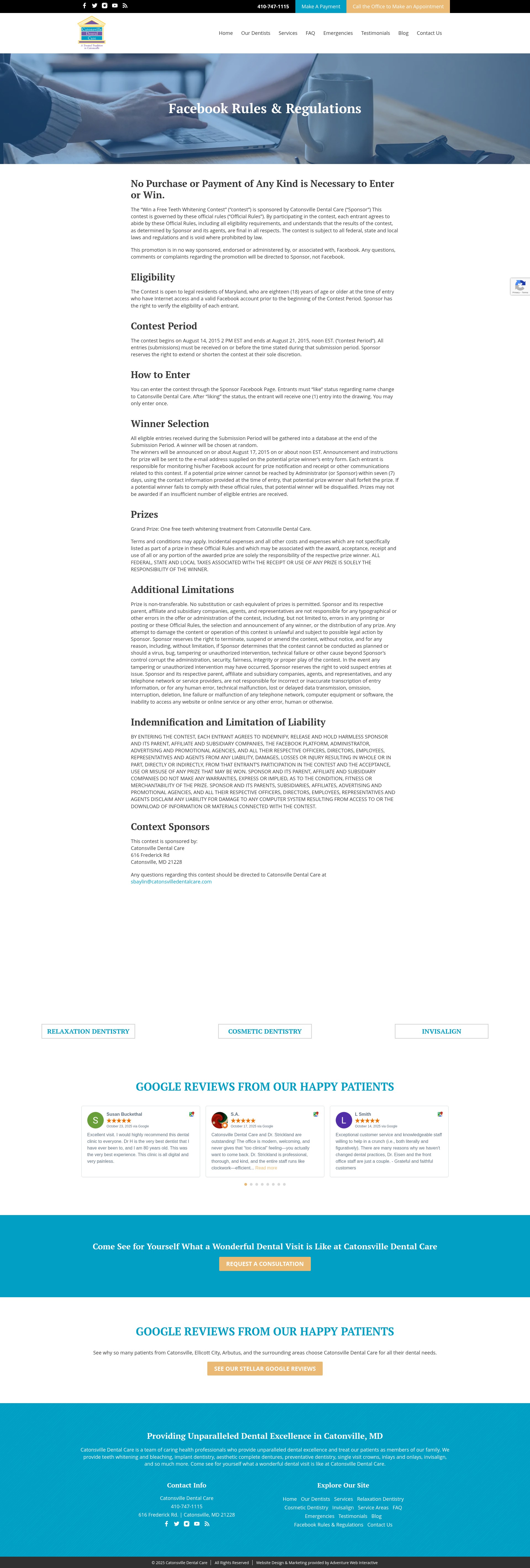 Screenshot of www.catonsvilledentalcare.com