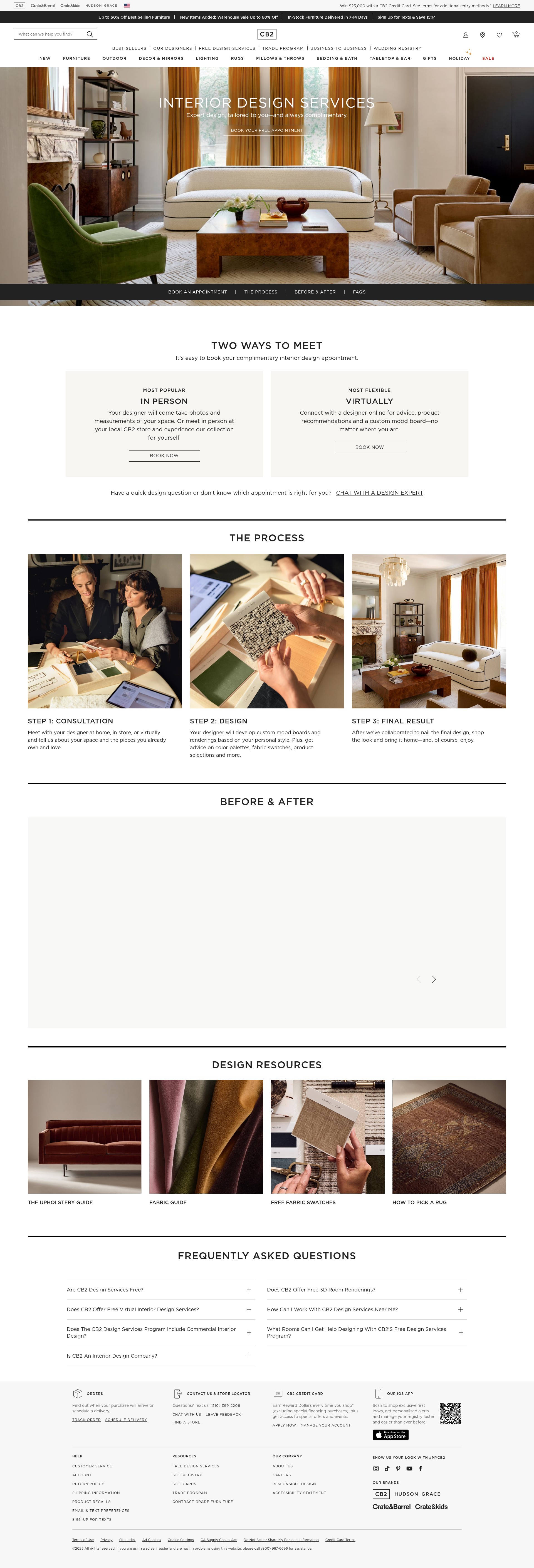 Screenshot of www.cb2.com