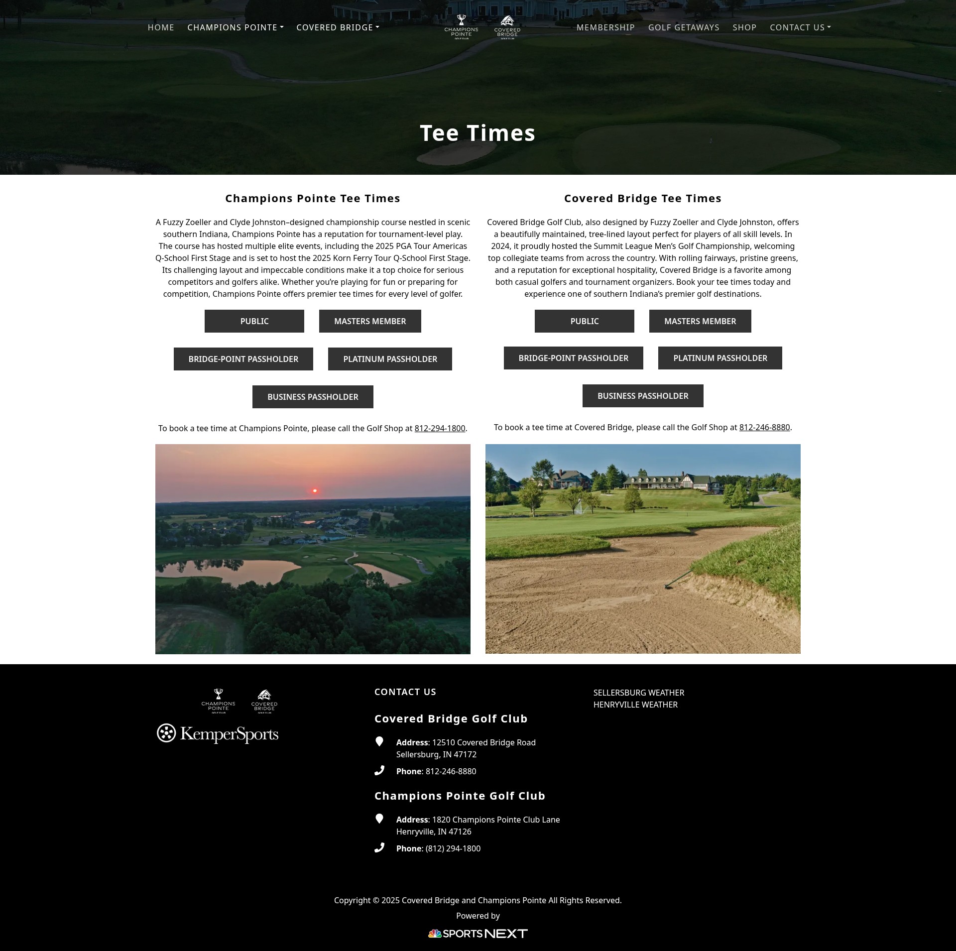 Screenshot of www.cbcpgolf.com