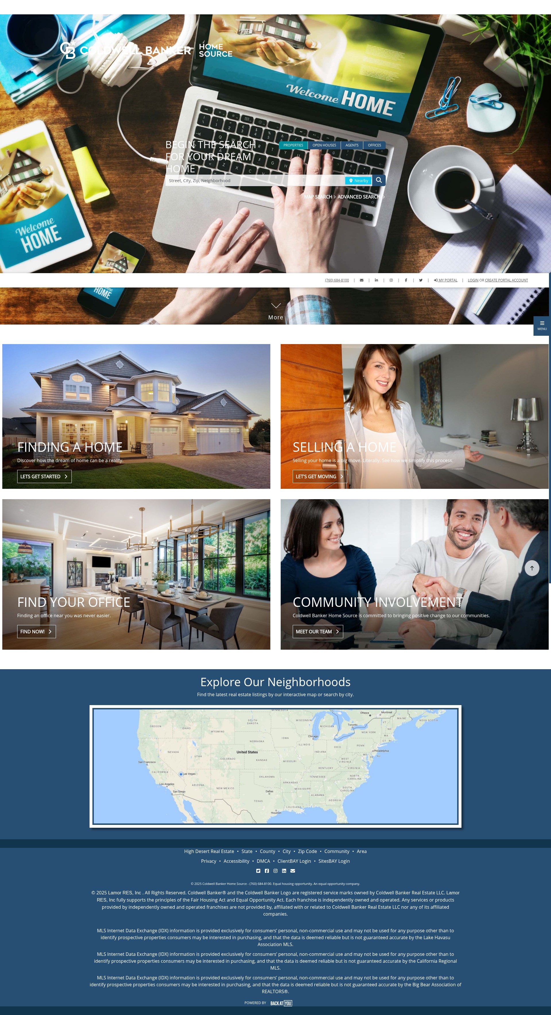 Screenshot of www.cbhomesource.com