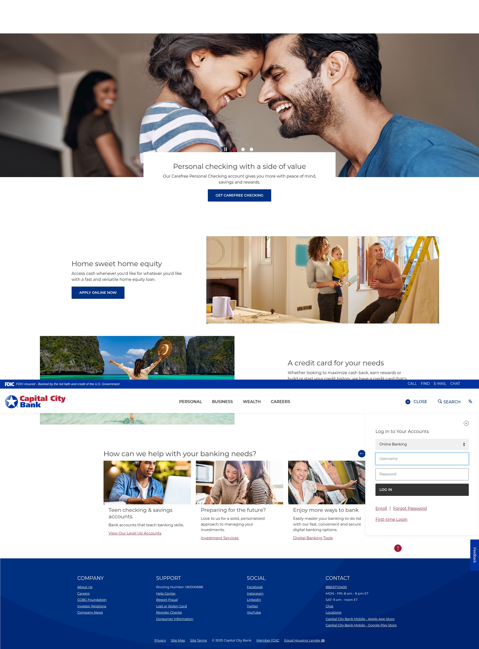 Screenshot of www.ccbg.com