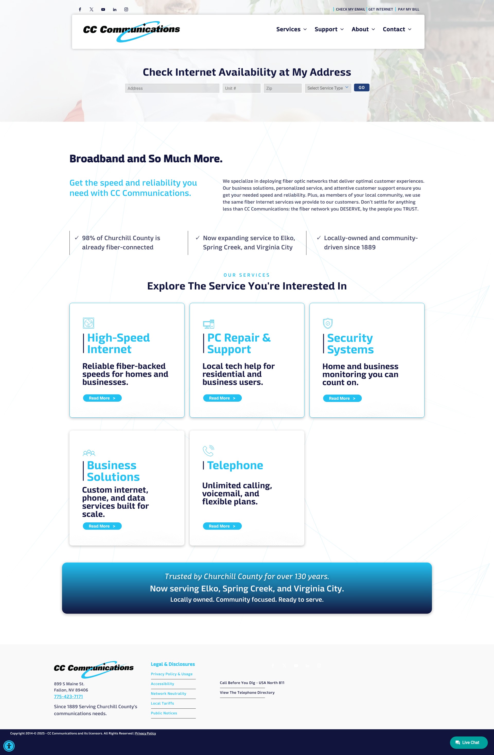 Screenshot of www.cccomm.net