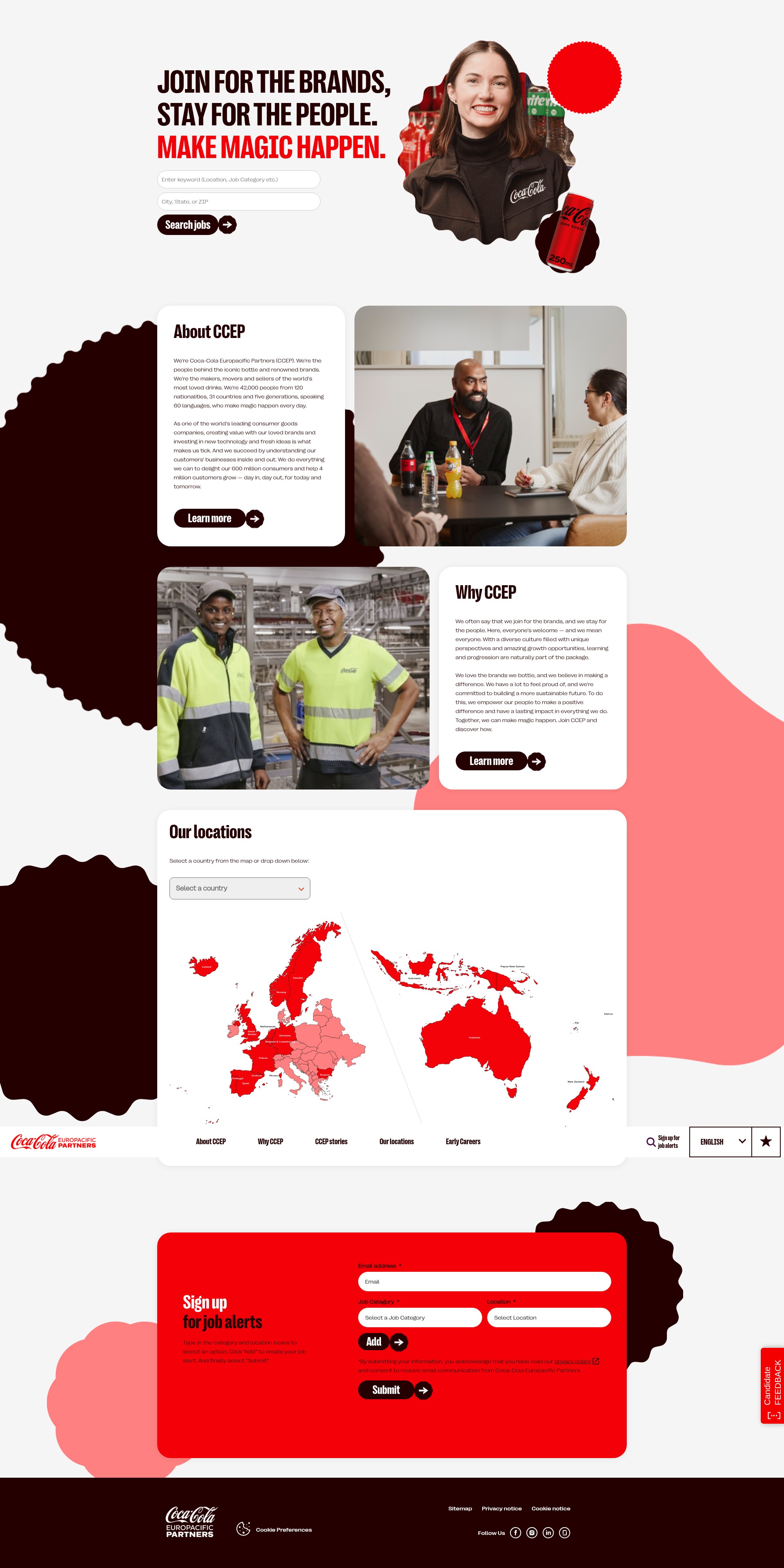 Screenshot of www.ccep.jobs
