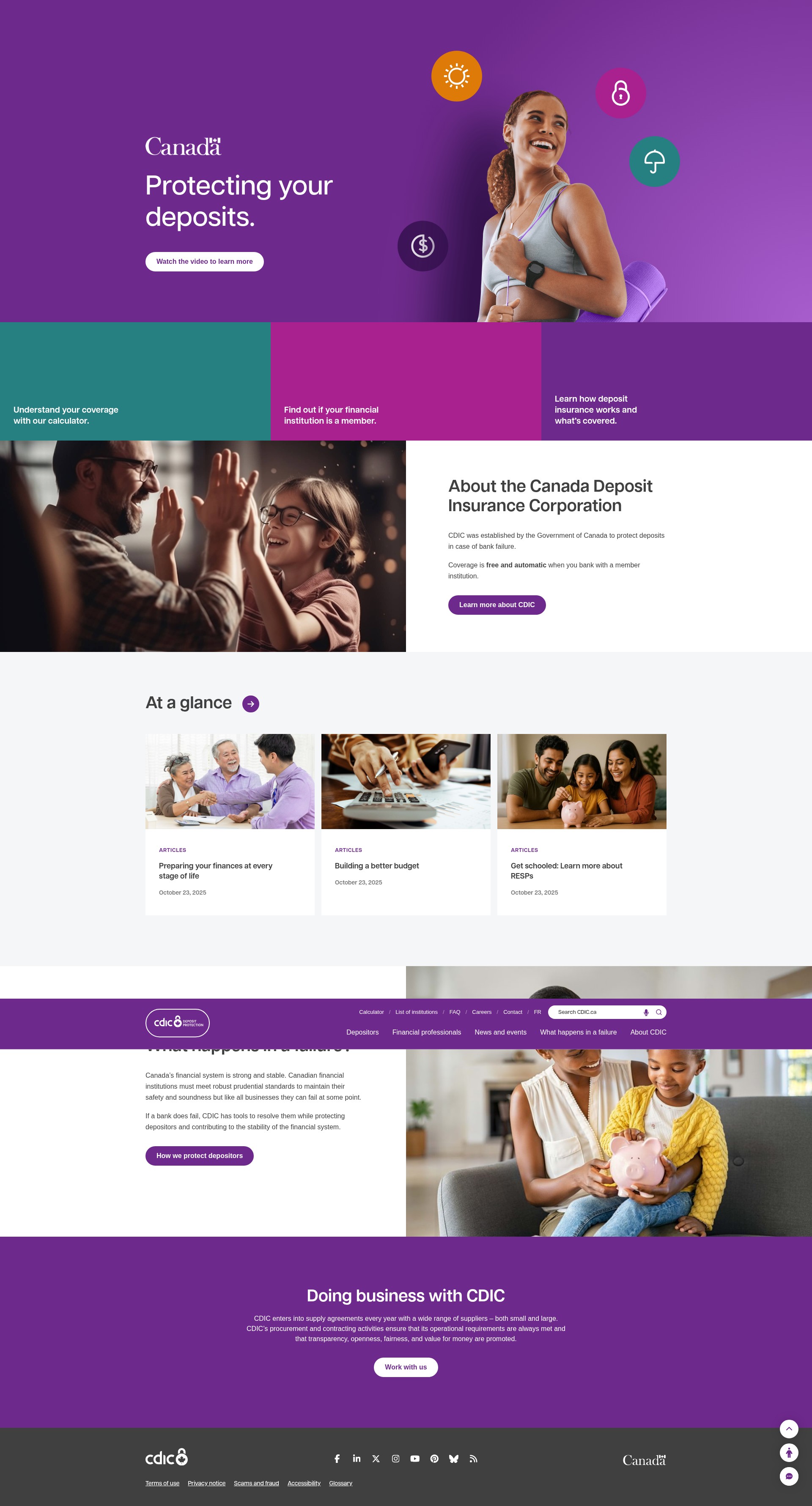 Screenshot of www.cdic.ca