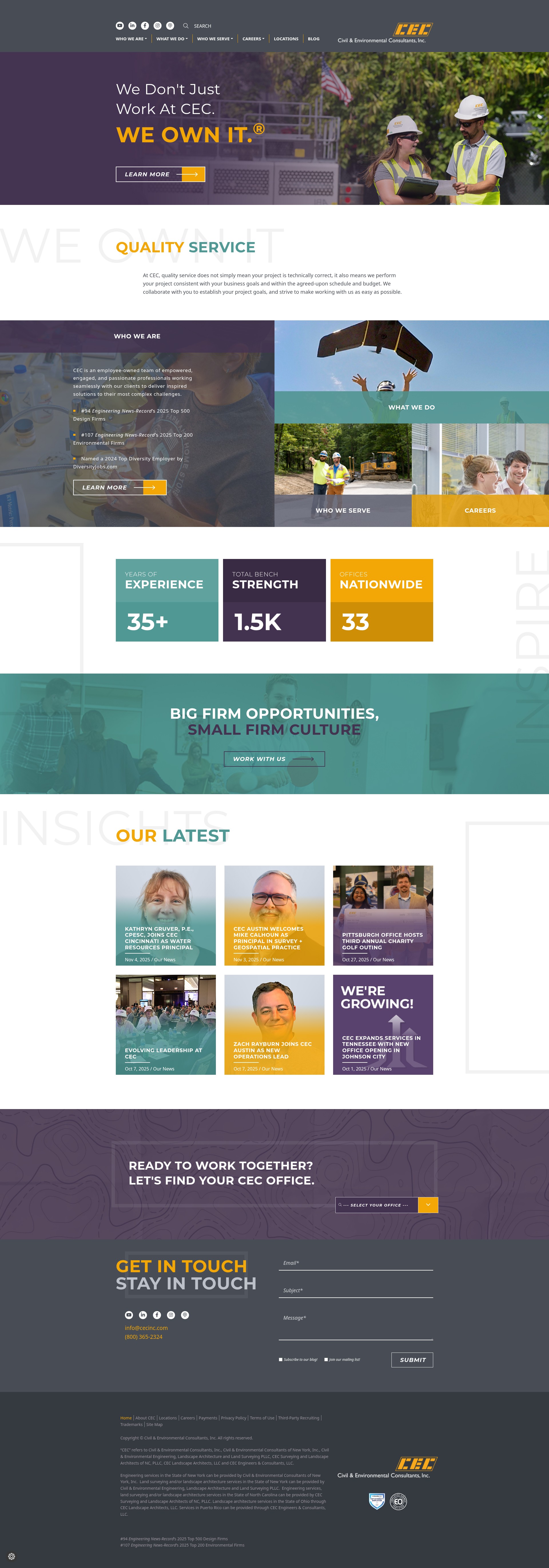 Screenshot of www.cecinc.com