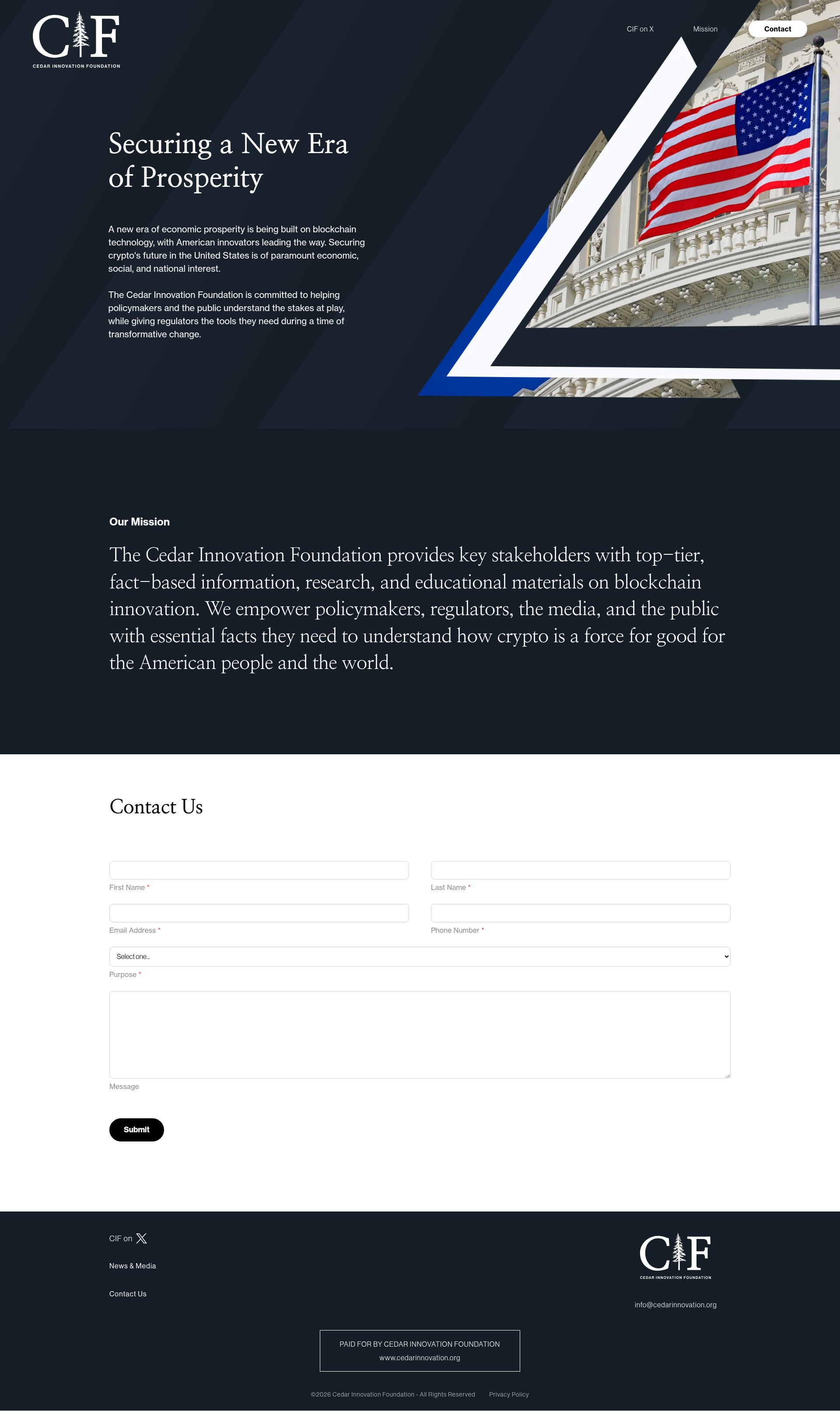 Screenshot of www.cedarinnovation.org