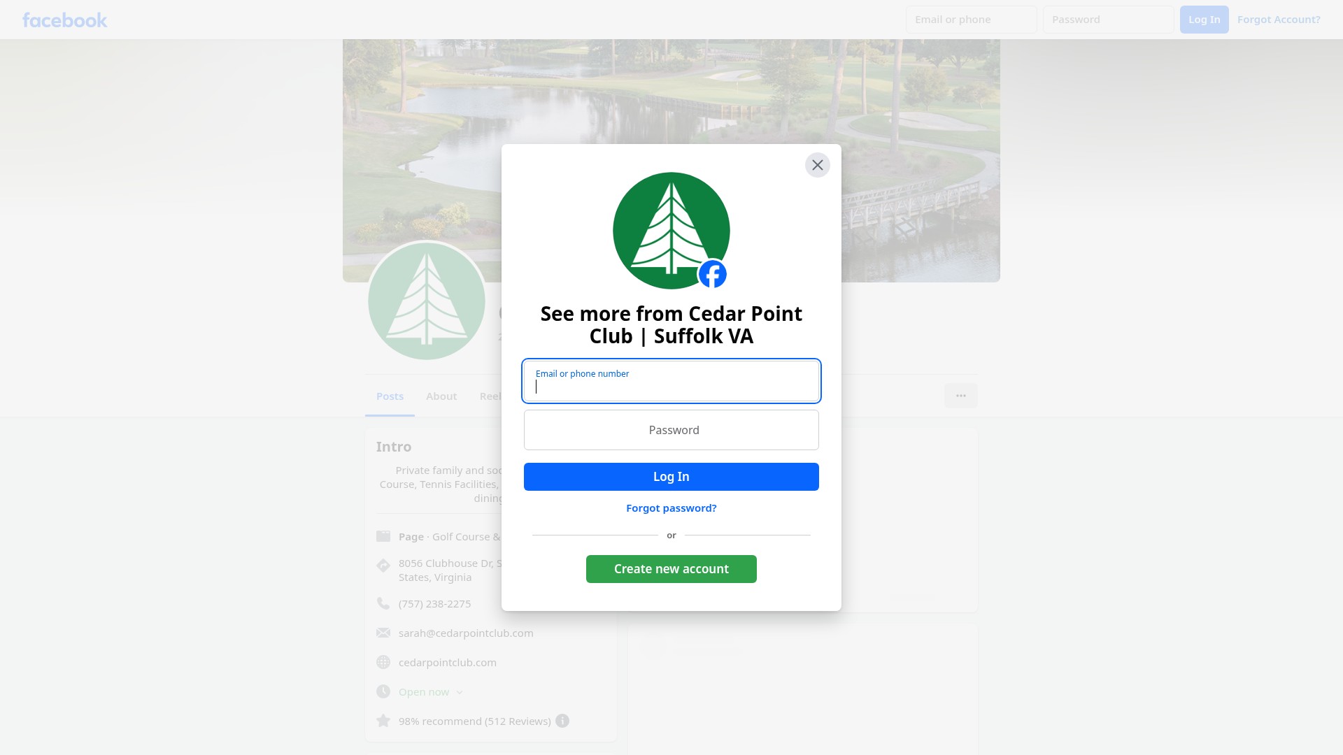 Screenshot of www.cedarpointclub.com
