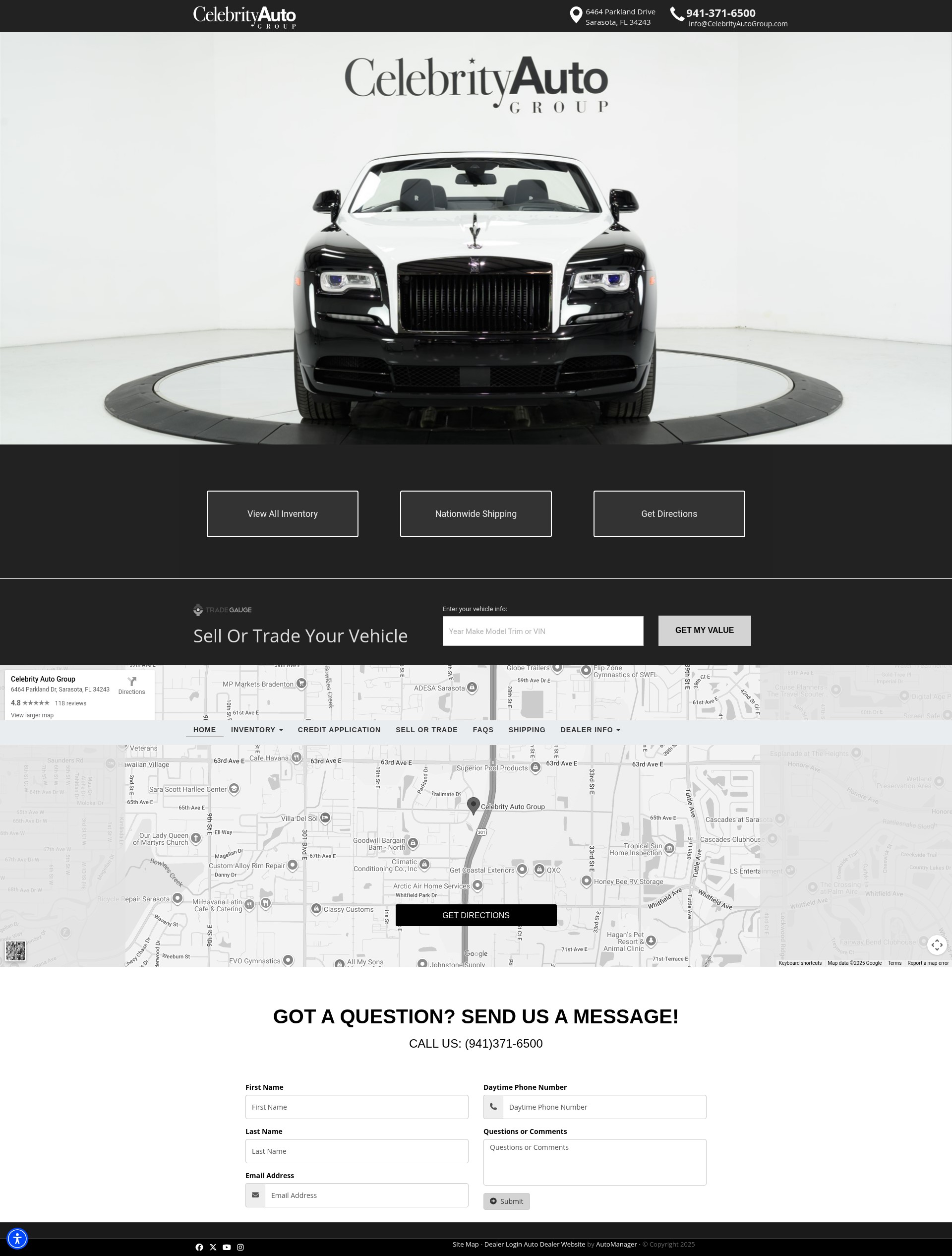 Screenshot of www.celebrityautogroup.com