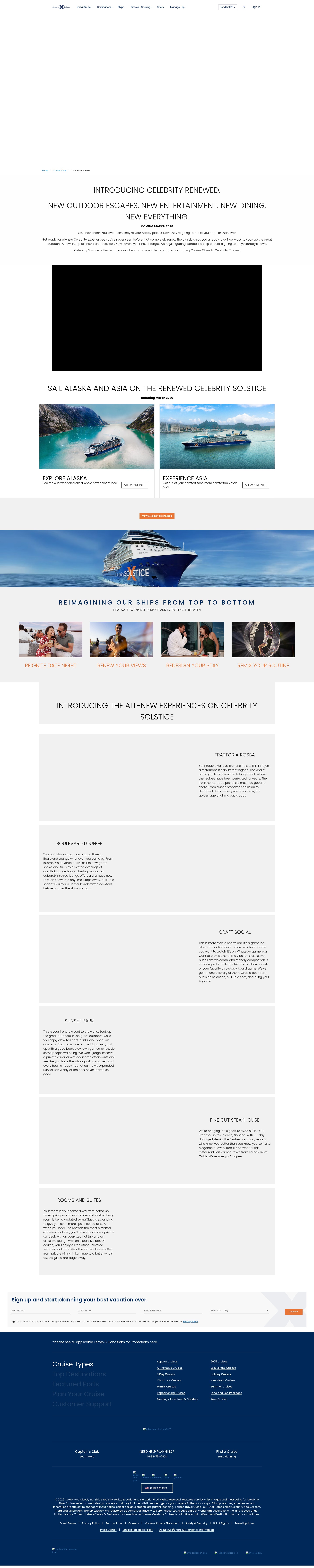 Screenshot of www.celebritycruises.com