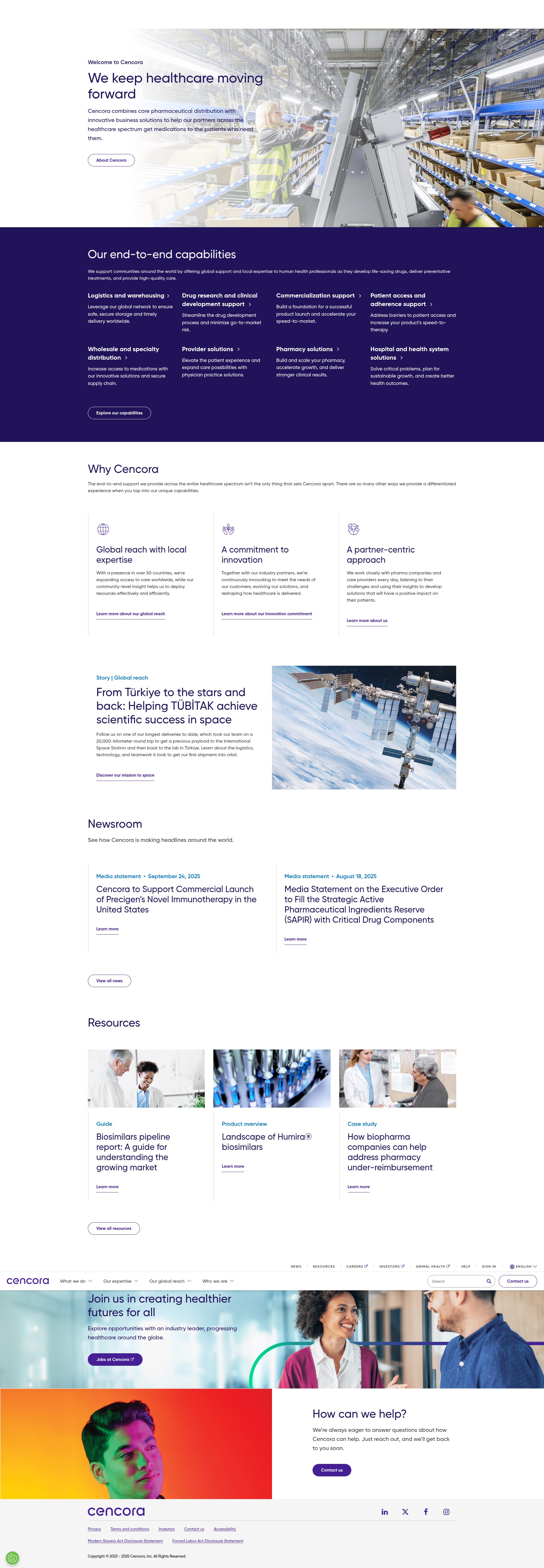 Screenshot of www.cencora.com