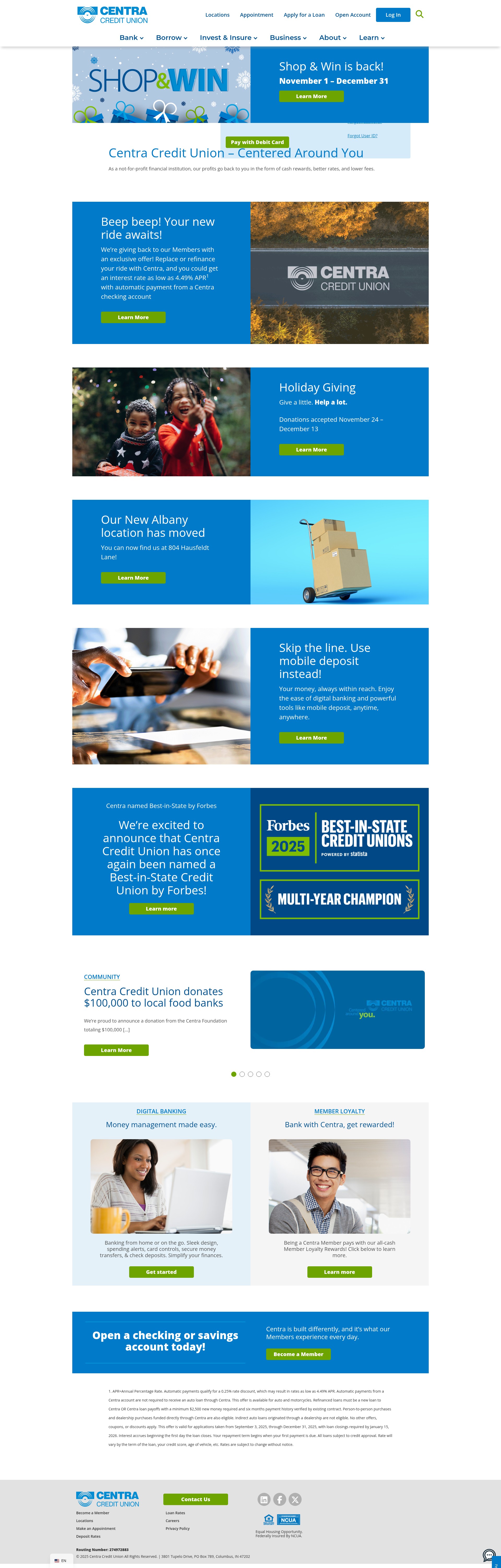 Screenshot of www.centra.org