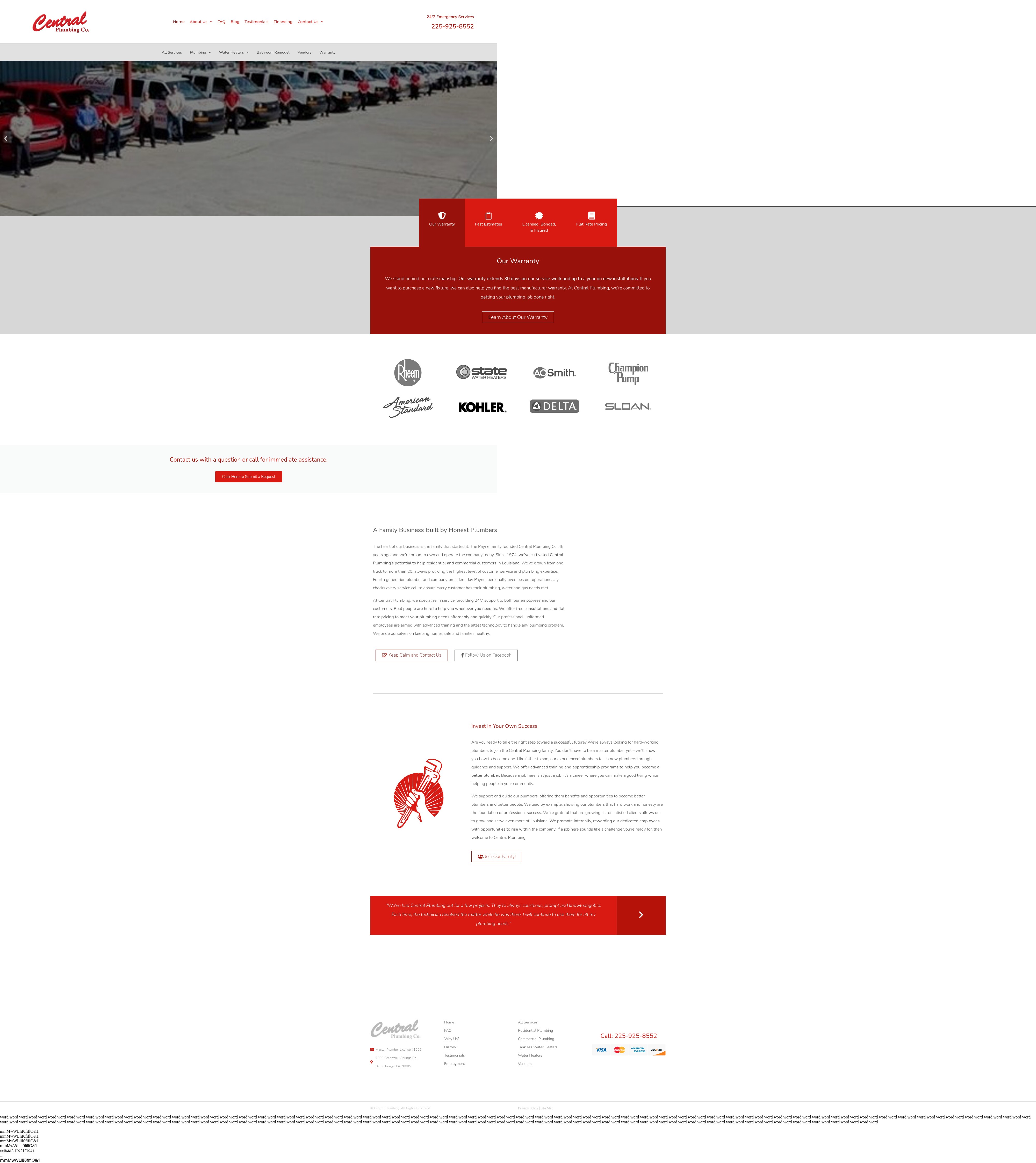 Screenshot of www.centralplumbing.org