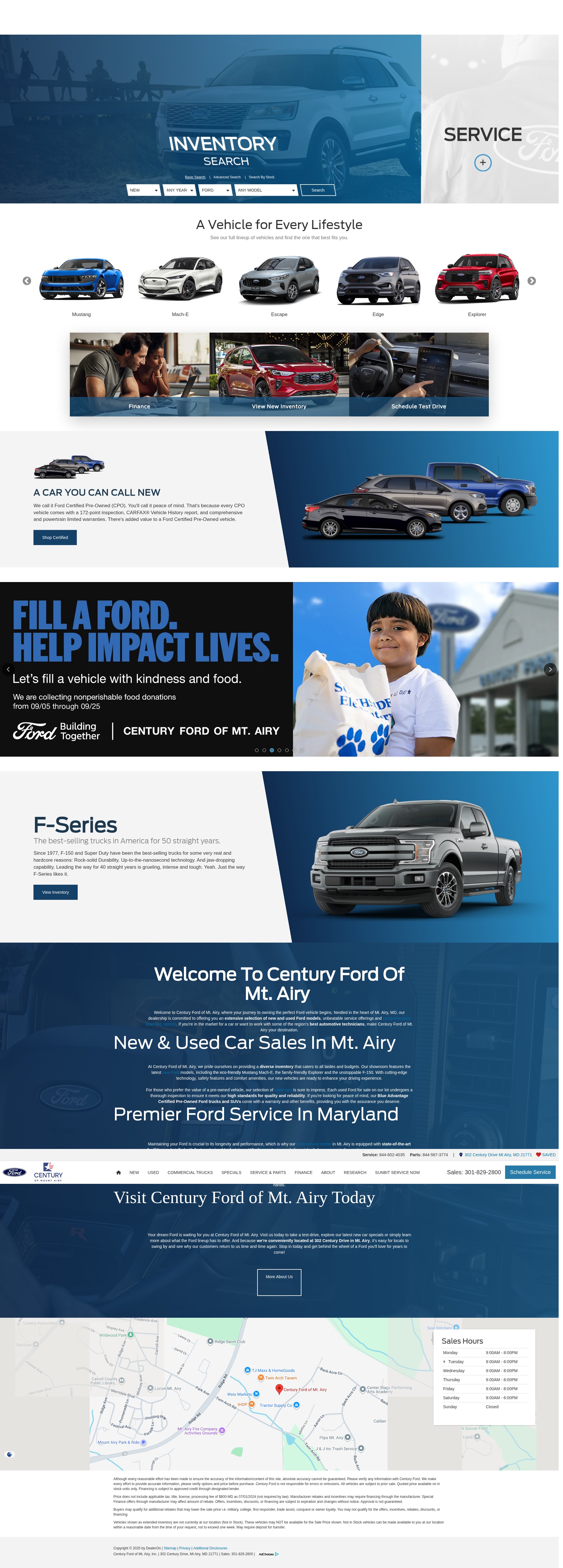 Screenshot of www.centuryfordmtairy.com