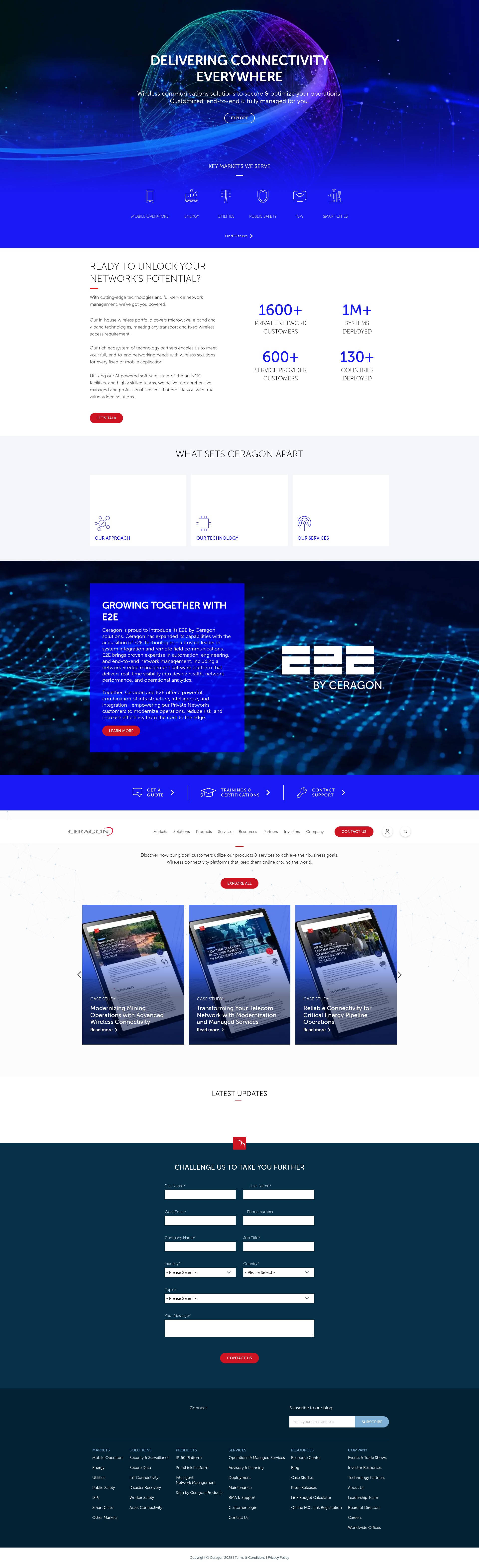Screenshot of www.ceragon.com