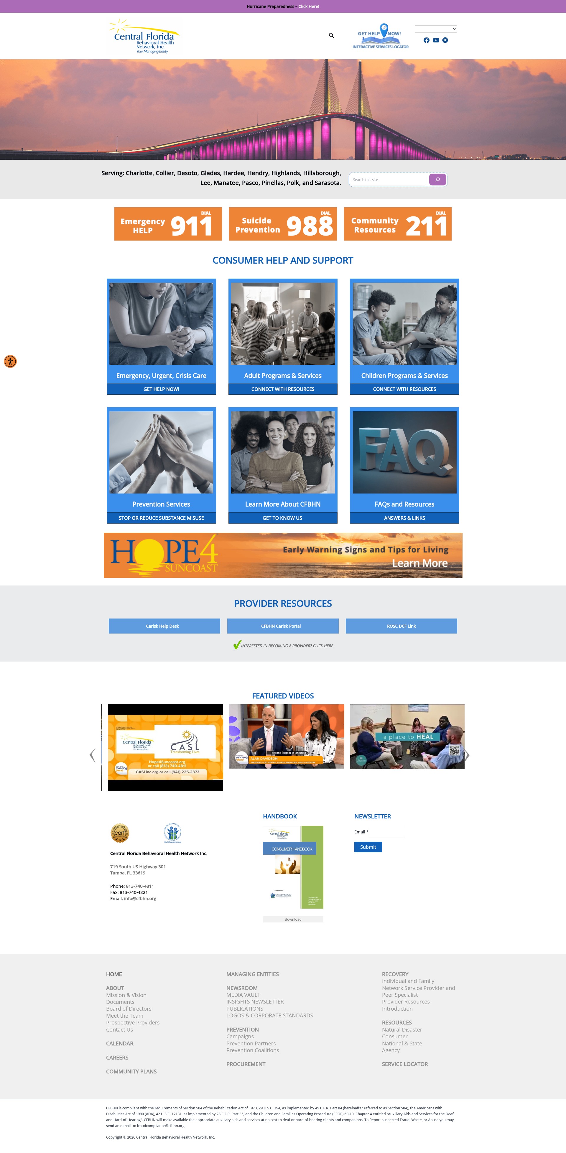 Screenshot of www.cfbhn.org