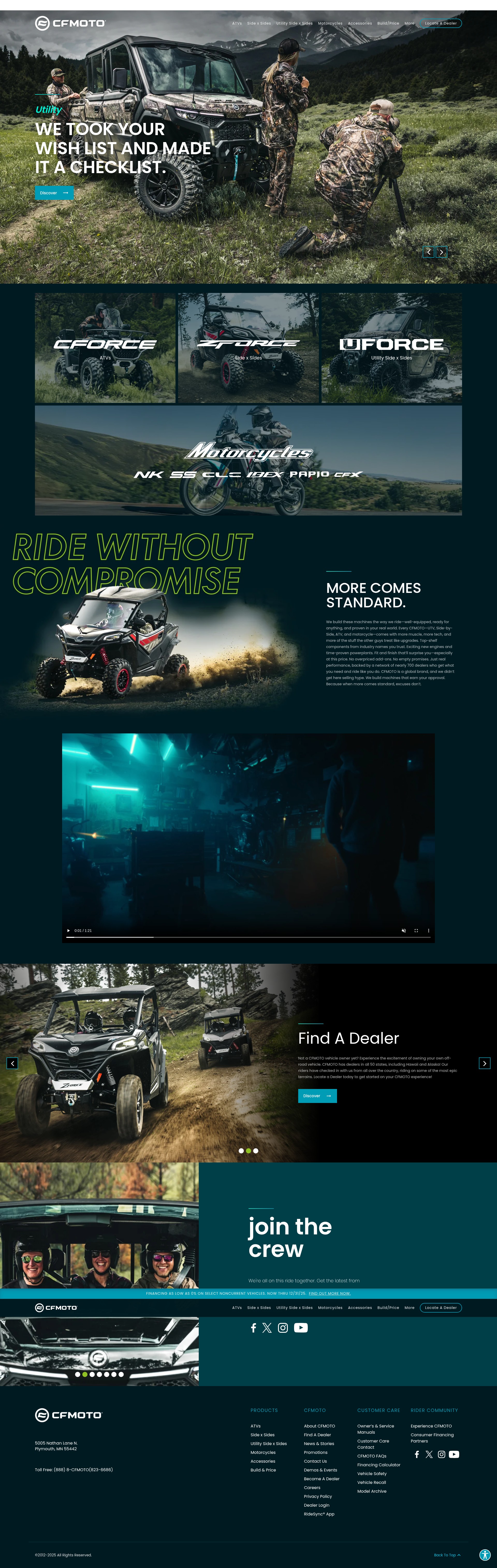 Screenshot of www.cfmotousa.com