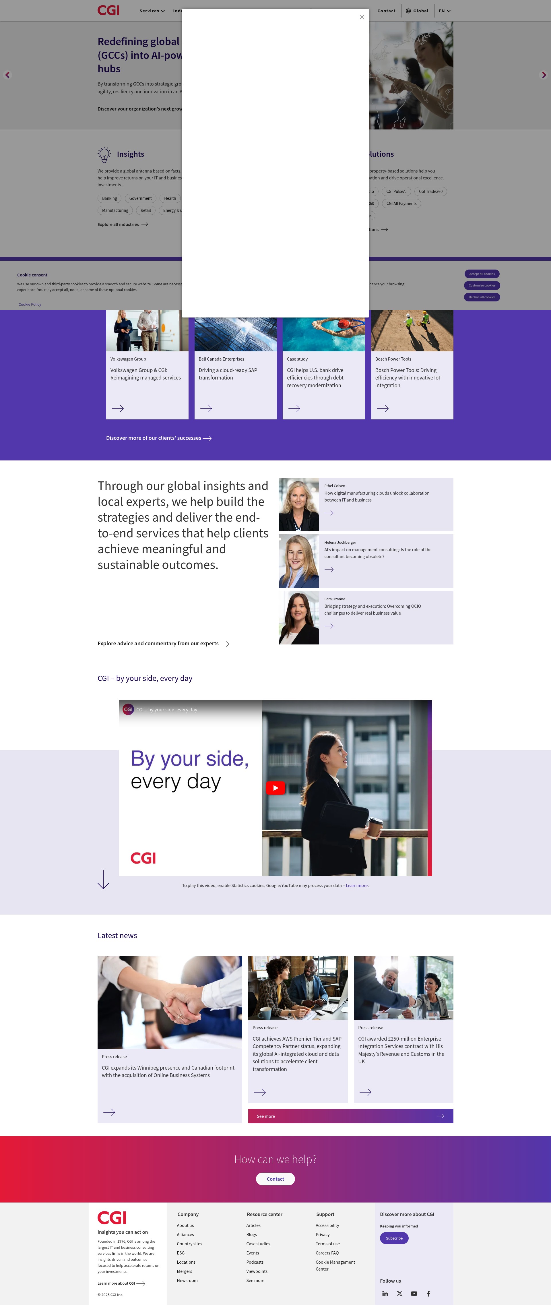 Screenshot of www.cgi.com