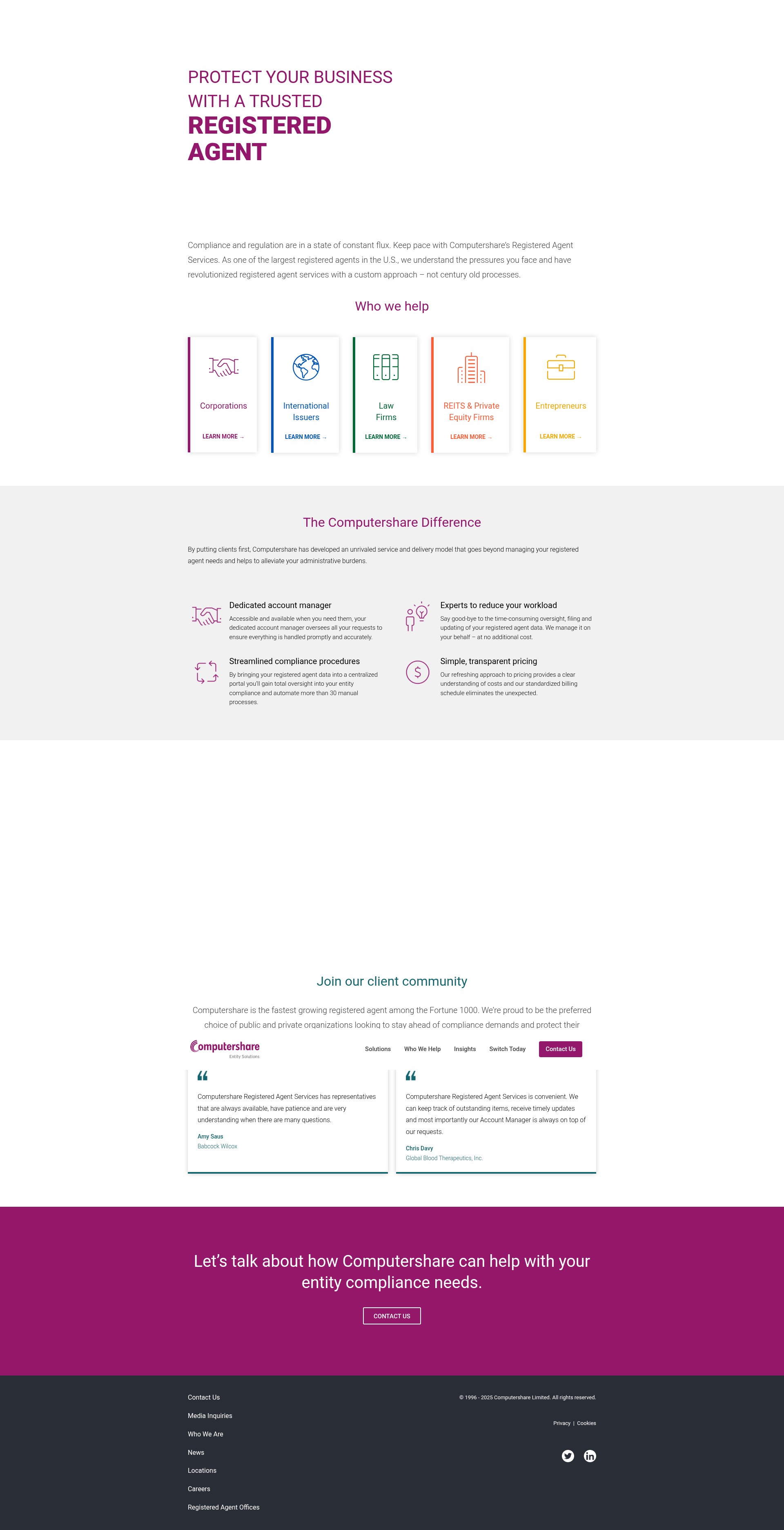 Screenshot of www.cgsregisteredagent.com