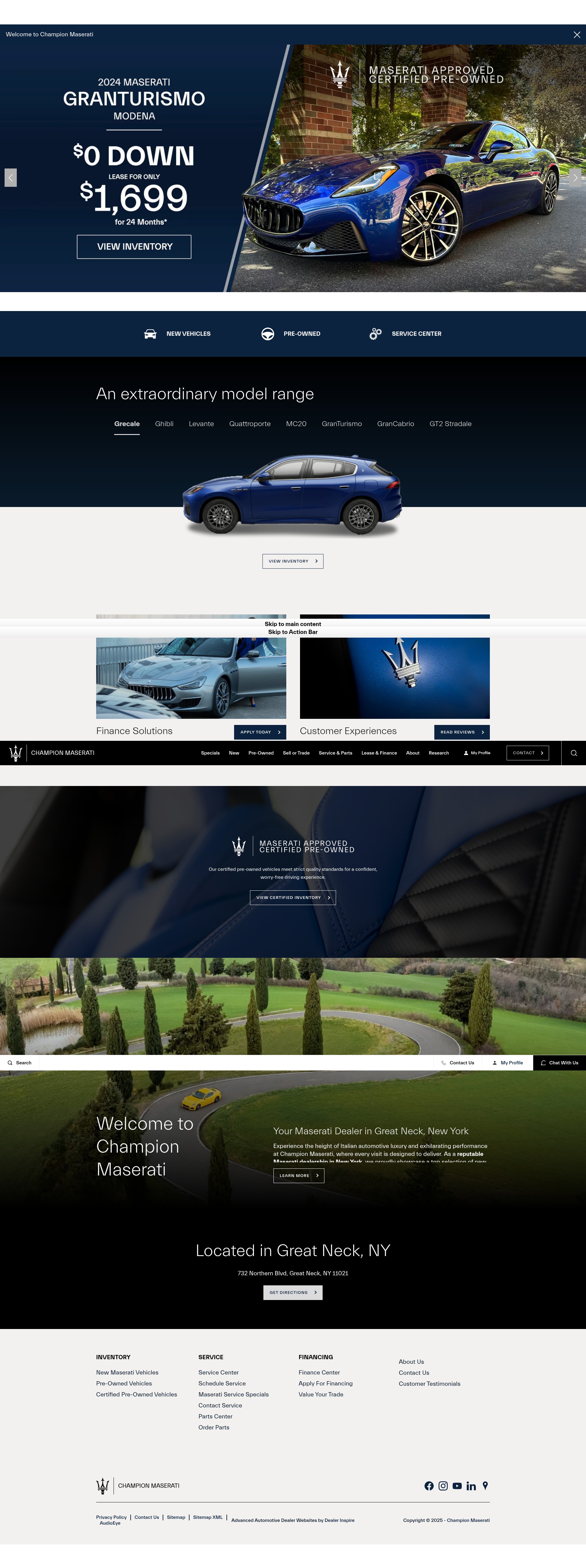 Screenshot of www.championmaseratili.com