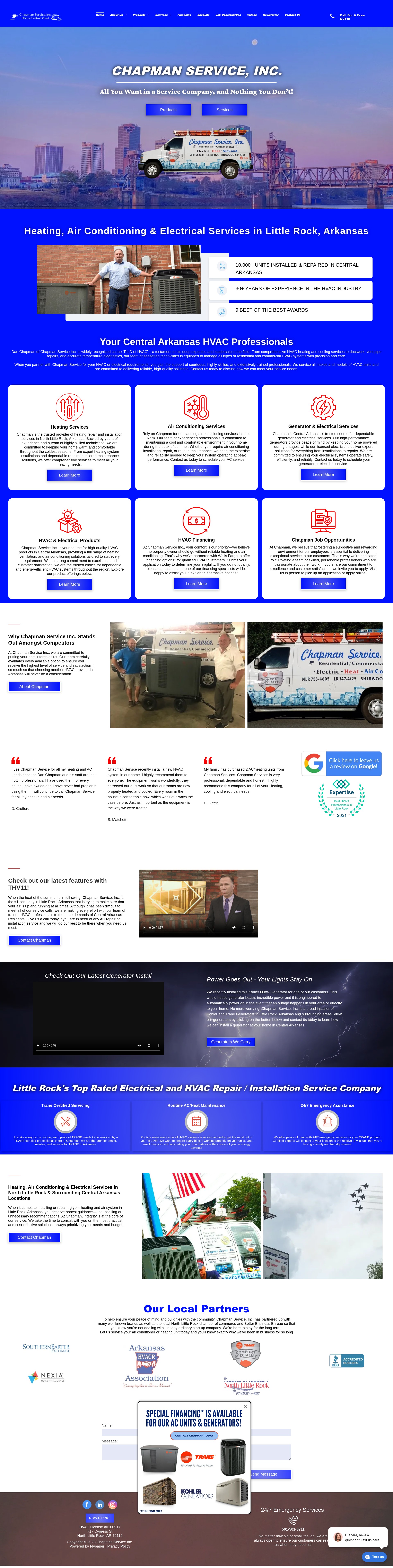 Screenshot of www.chapmanserviceinc.net