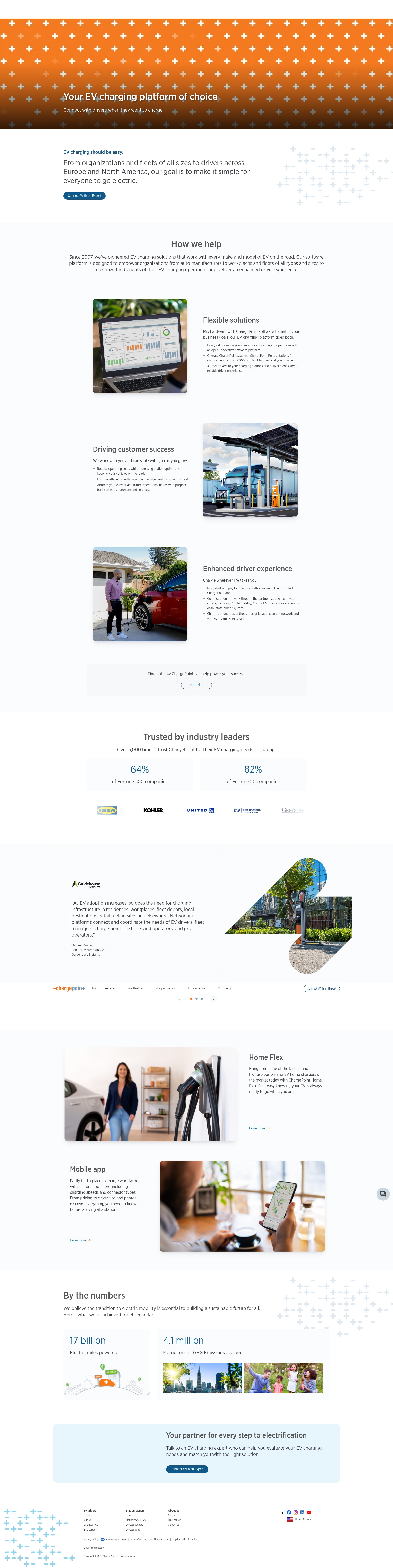 Screenshot of www.chargepoint.com