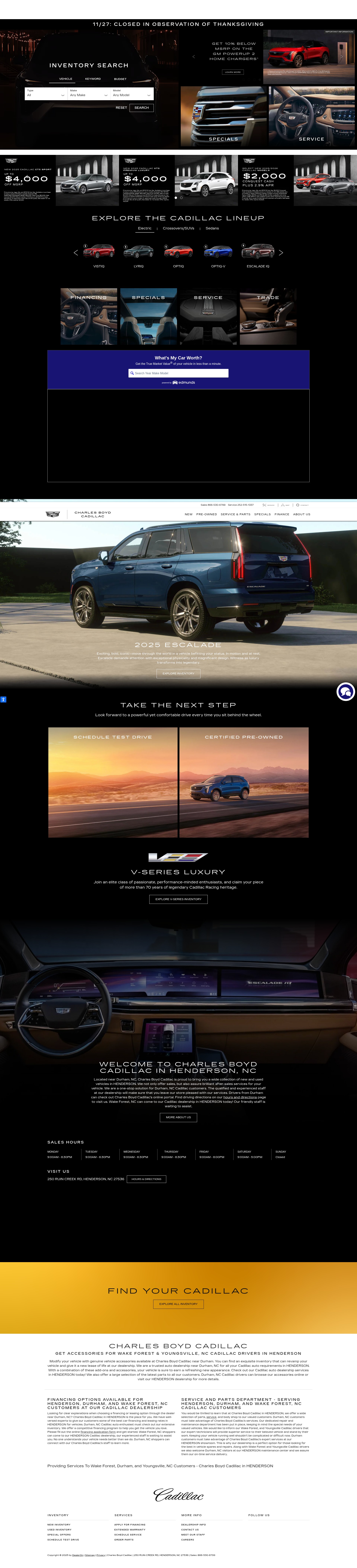Screenshot of www.charlesboydcadillac.com