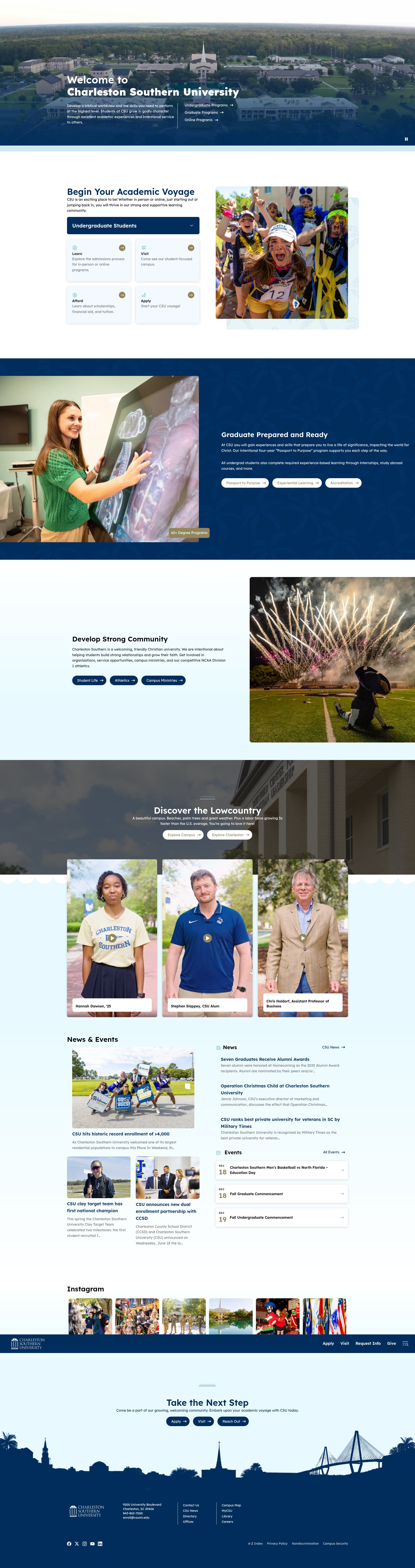 Screenshot of www.charlestonsouthern.edu