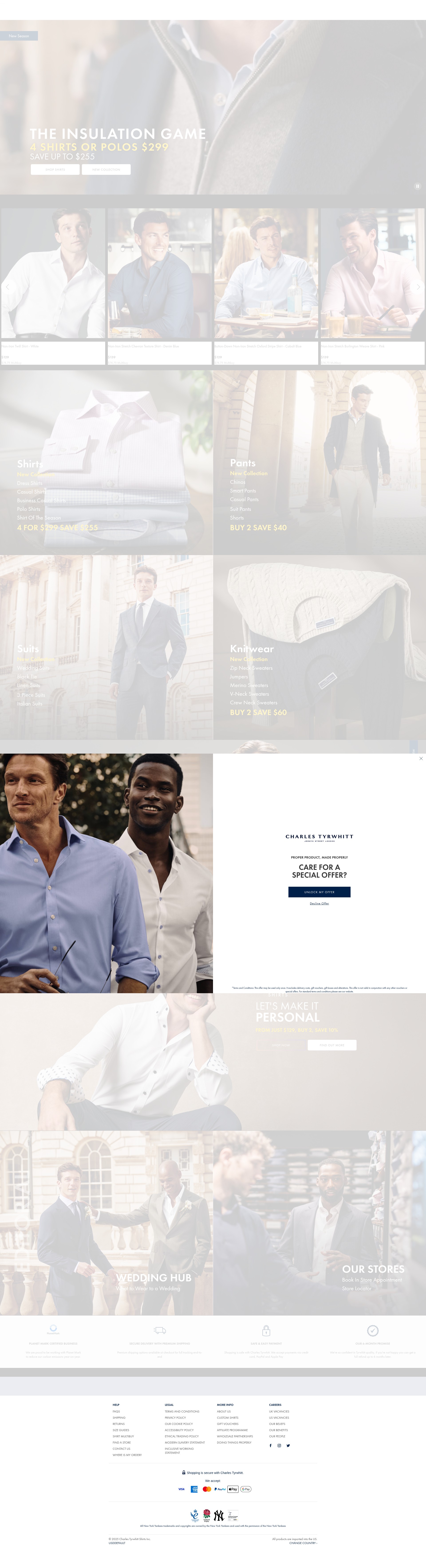 Screenshot of www.charlestyrwhitt.com