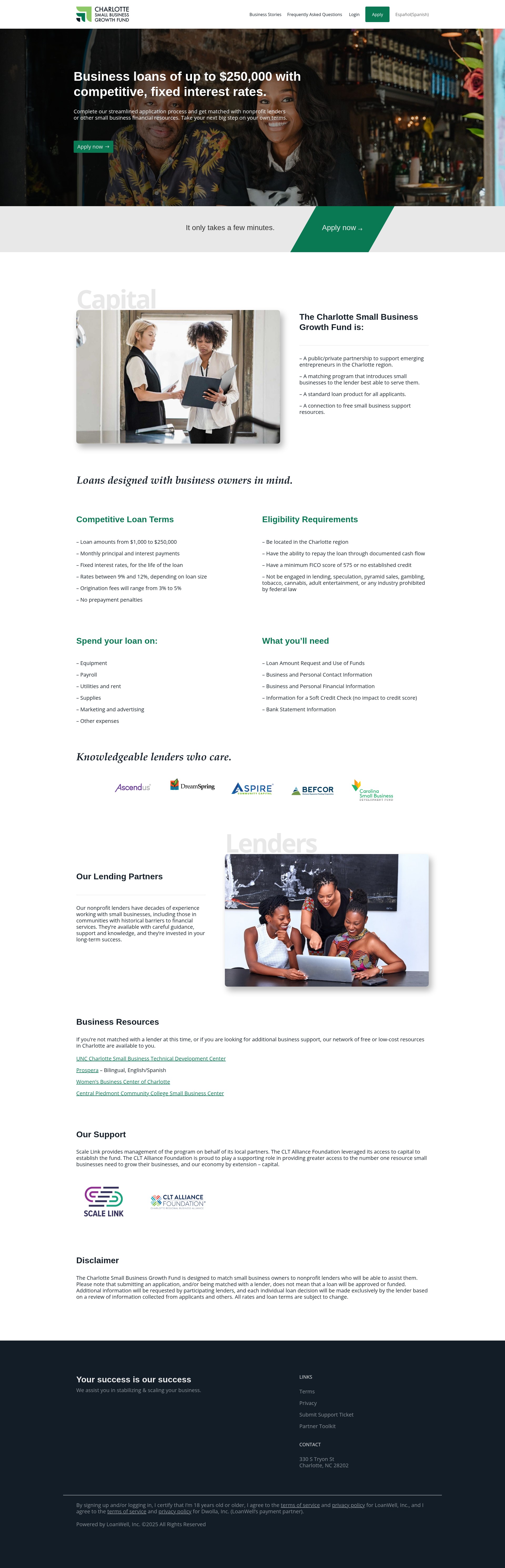 Screenshot of www.charlottegrowthfund.org