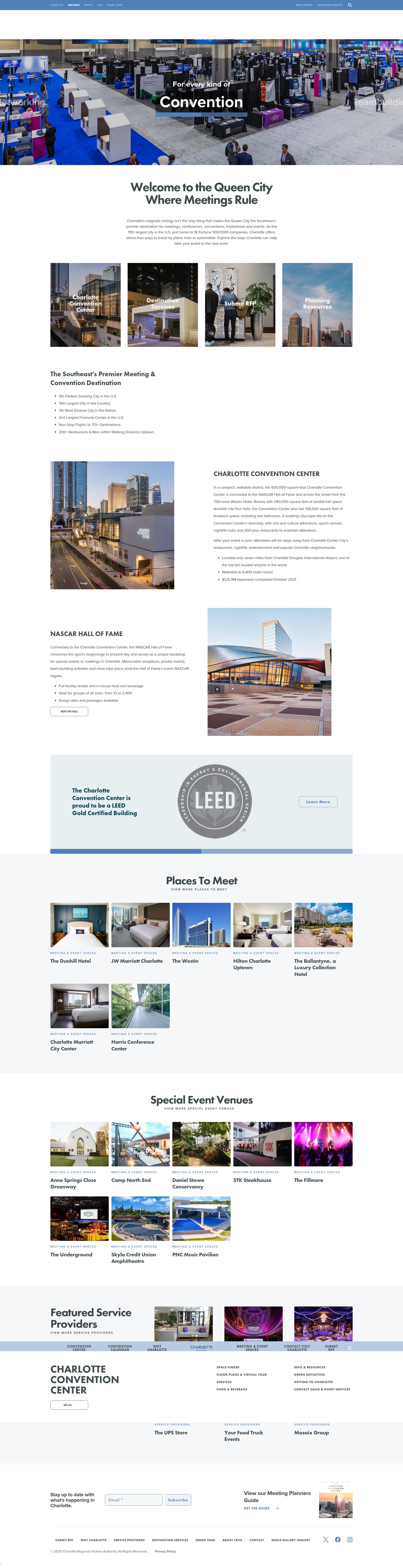 Screenshot of www.charlottemeetings.com