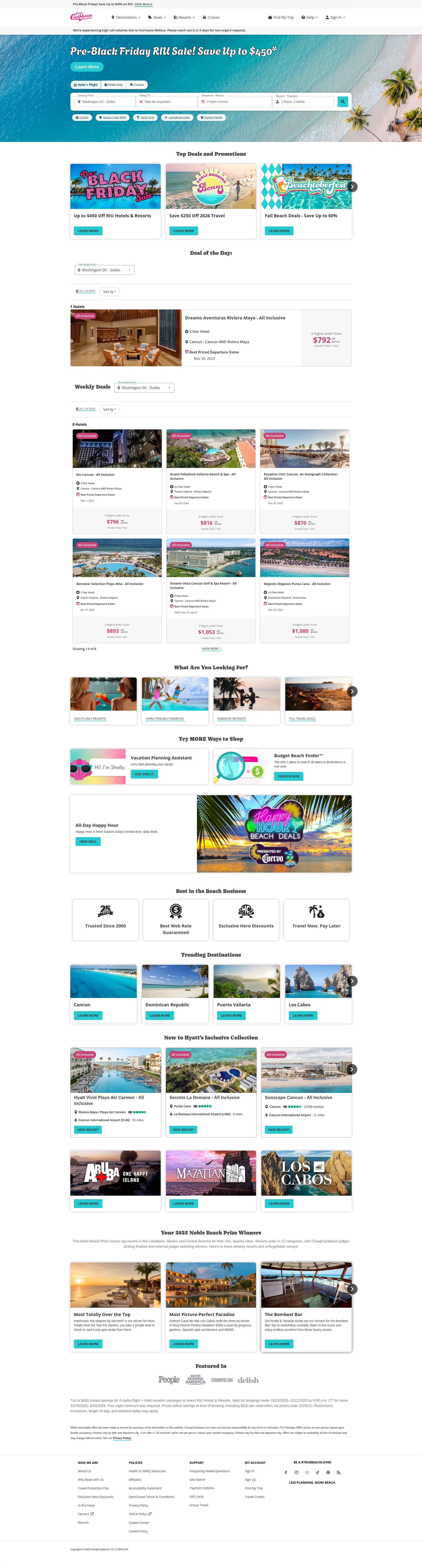 Screenshot of www.cheapcaribbean.com