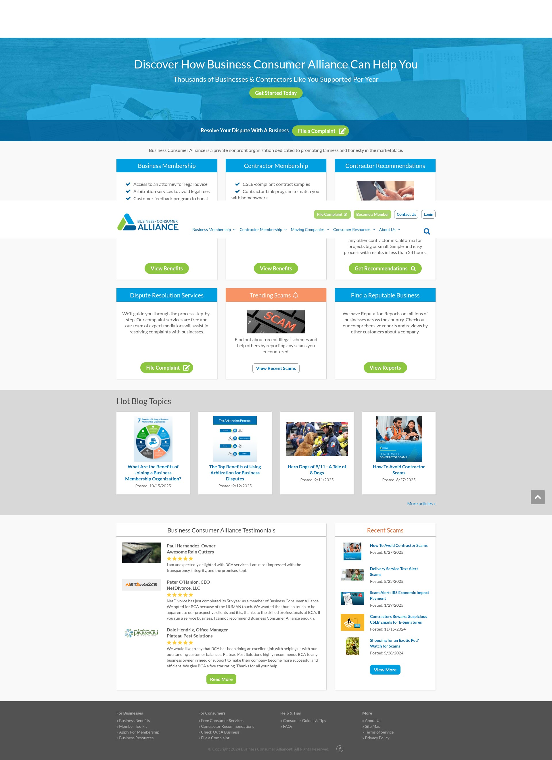 Screenshot of www.checkbca.org