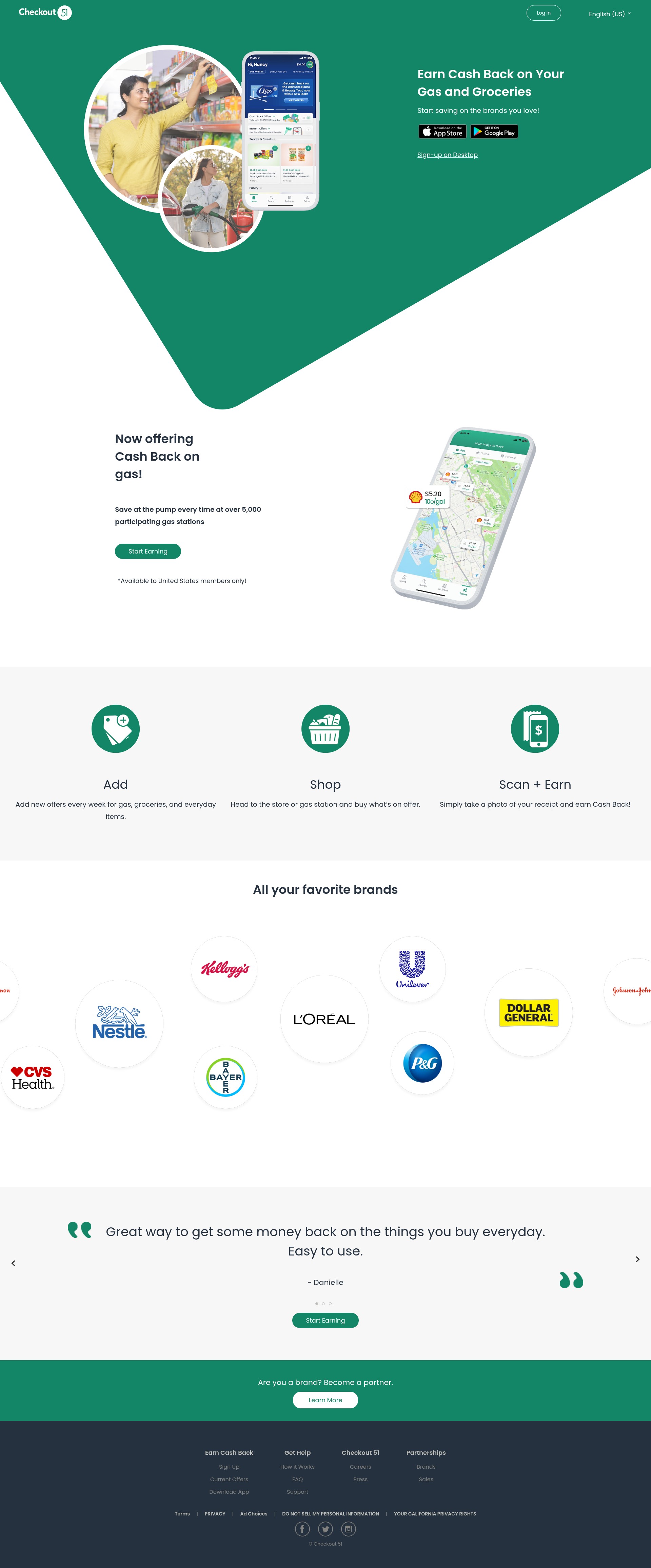 Screenshot of www.checkout51.com