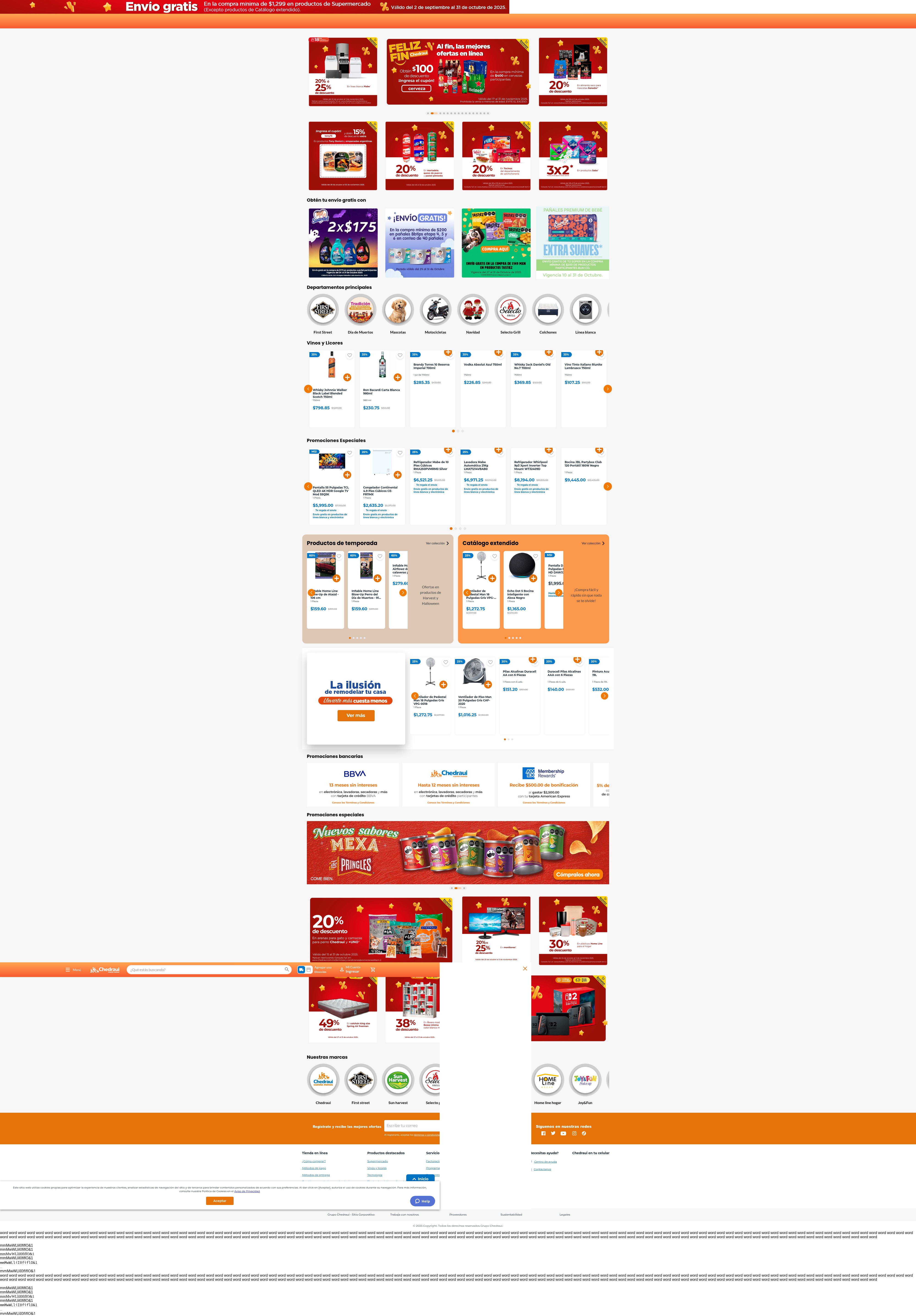Screenshot of www.chedraui.com.mx